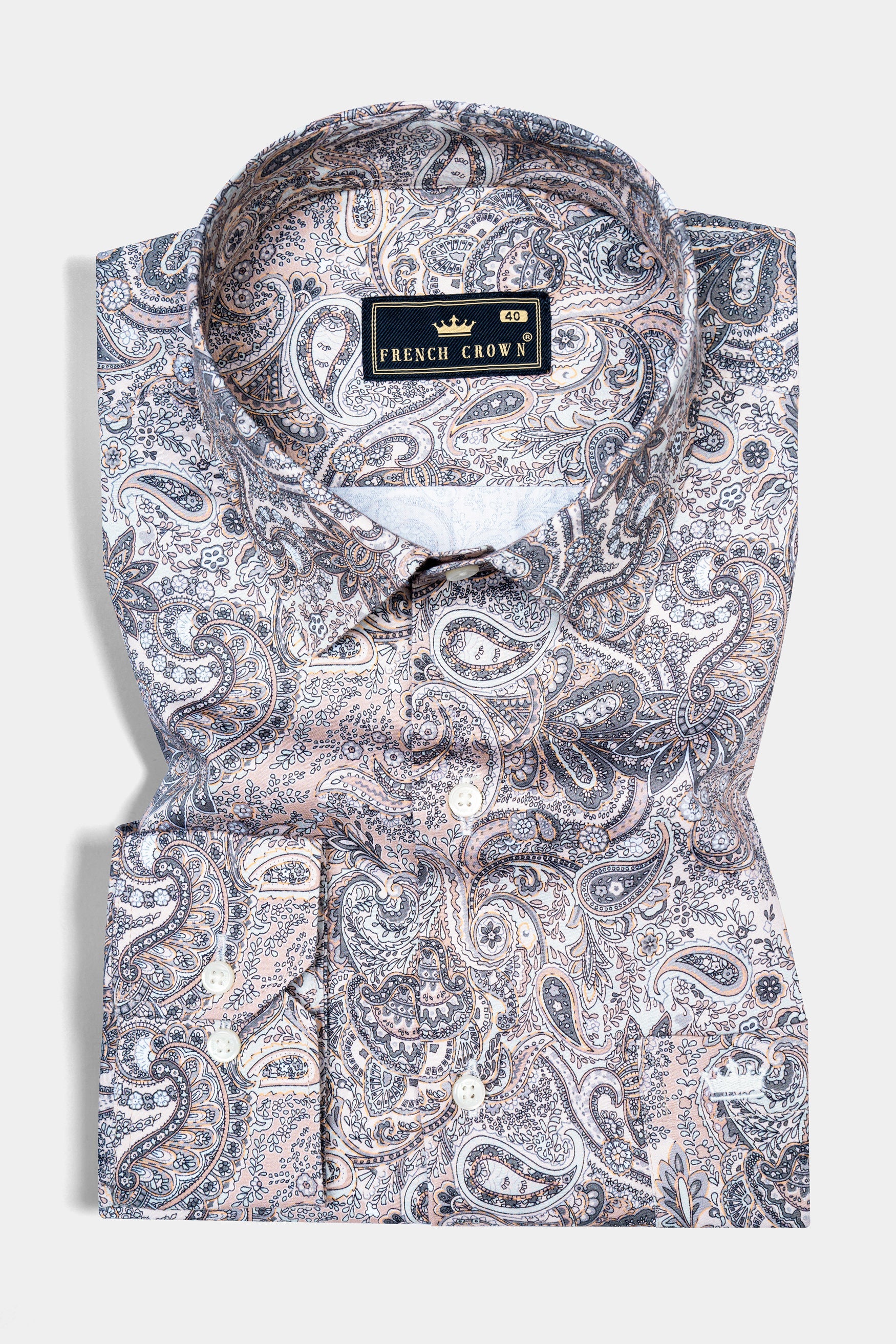 Eunry Pink Paisley Printed Super Soft Premium Giza Cotton Shirt 12554-38, 12554-H-38, 12554-39, 12554-H-39, 12554-40, 12554-H-40, 12554-42, 12554-H-42, 12554-44, 12554-H-44, 12554-46, 12554-H-46, 12554-48, 12554-H-48, 12554-50, 12554-H-50, 12554-52, 12554-H-52
