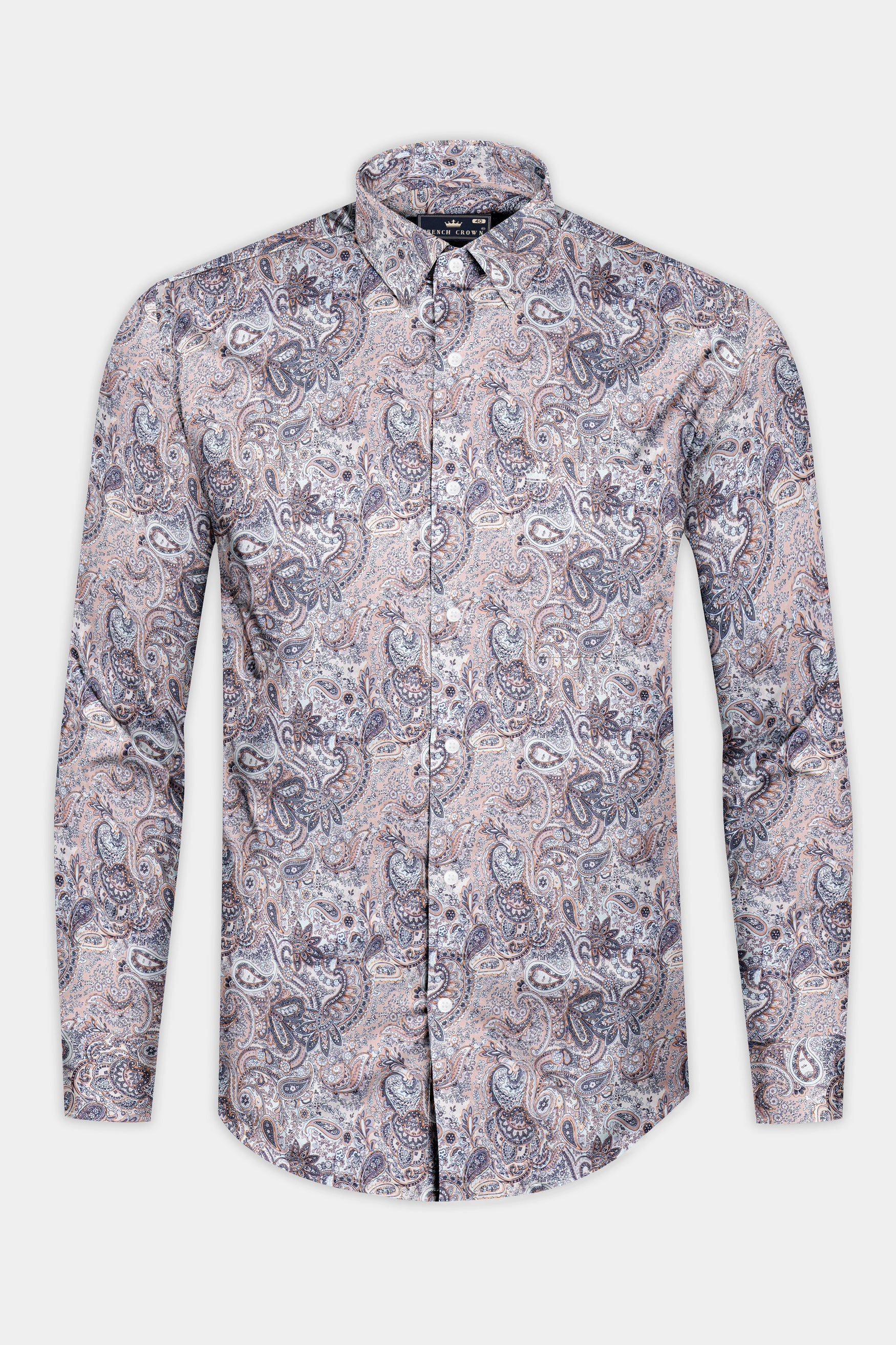 Eunry Pink Paisley Printed Super Soft Premium Giza Cotton Shirt 12554-38, 12554-H-38, 12554-39, 12554-H-39, 12554-40, 12554-H-40, 12554-42, 12554-H-42, 12554-44, 12554-H-44, 12554-46, 12554-H-46, 12554-48, 12554-H-48, 12554-50, 12554-H-50, 12554-52, 12554-H-52
