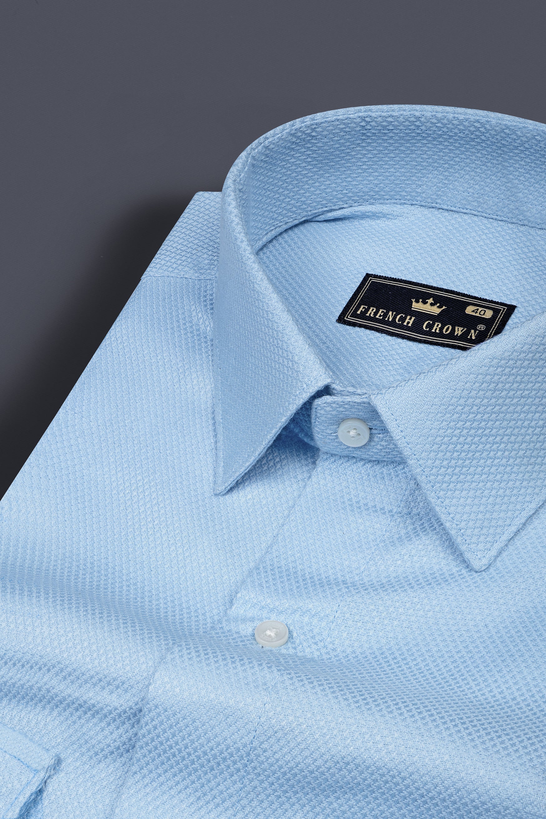 Pigeon Post Blue Dobby Textured Premium Giza Cotton Designer Shirt 12610-FP-38, 12610-FP-H-38, 12610-FP-39, 12610-FP-H-39, 12610-FP-40, 12610-FP-H-40, 12610-FP-42, 12610-FP-H-42, 12610-FP-44, 12610-FP-H-44, 12610-FP-46, 12610-FP-H-46, 12610-FP-48, 12610-FP-H-48, 12610-FP-50, 12610-FP-H-50, 12610-FP-52, 12610-FP-H-52