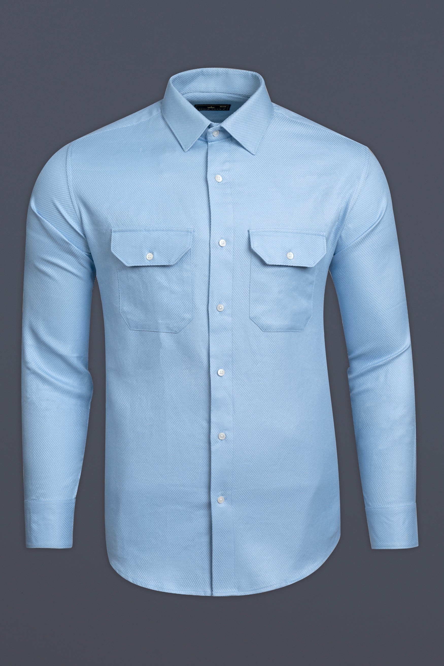 Pigeon Post Blue Dobby Textured Premium Giza Cotton Designer Shirt 12610-FP-38, 12610-FP-H-38, 12610-FP-39, 12610-FP-H-39, 12610-FP-40, 12610-FP-H-40, 12610-FP-42, 12610-FP-H-42, 12610-FP-44, 12610-FP-H-44, 12610-FP-46, 12610-FP-H-46, 12610-FP-48, 12610-FP-H-48, 12610-FP-50, 12610-FP-H-50, 12610-FP-52, 12610-FP-H-52