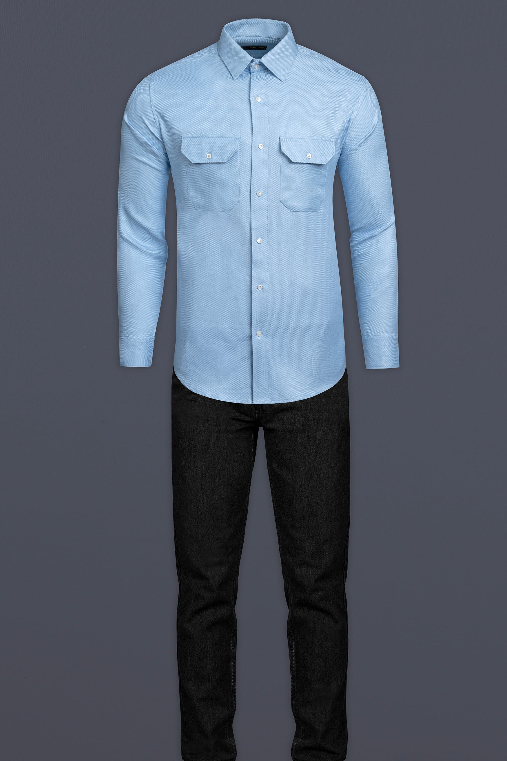 Pigeon Post Blue Dobby Textured Premium Giza Cotton Designer Shirt 12610-FP-38, 12610-FP-H-38, 12610-FP-39, 12610-FP-H-39, 12610-FP-40, 12610-FP-H-40, 12610-FP-42, 12610-FP-H-42, 12610-FP-44, 12610-FP-H-44, 12610-FP-46, 12610-FP-H-46, 12610-FP-48, 12610-FP-H-48, 12610-FP-50, 12610-FP-H-50, 12610-FP-52, 12610-FP-H-52