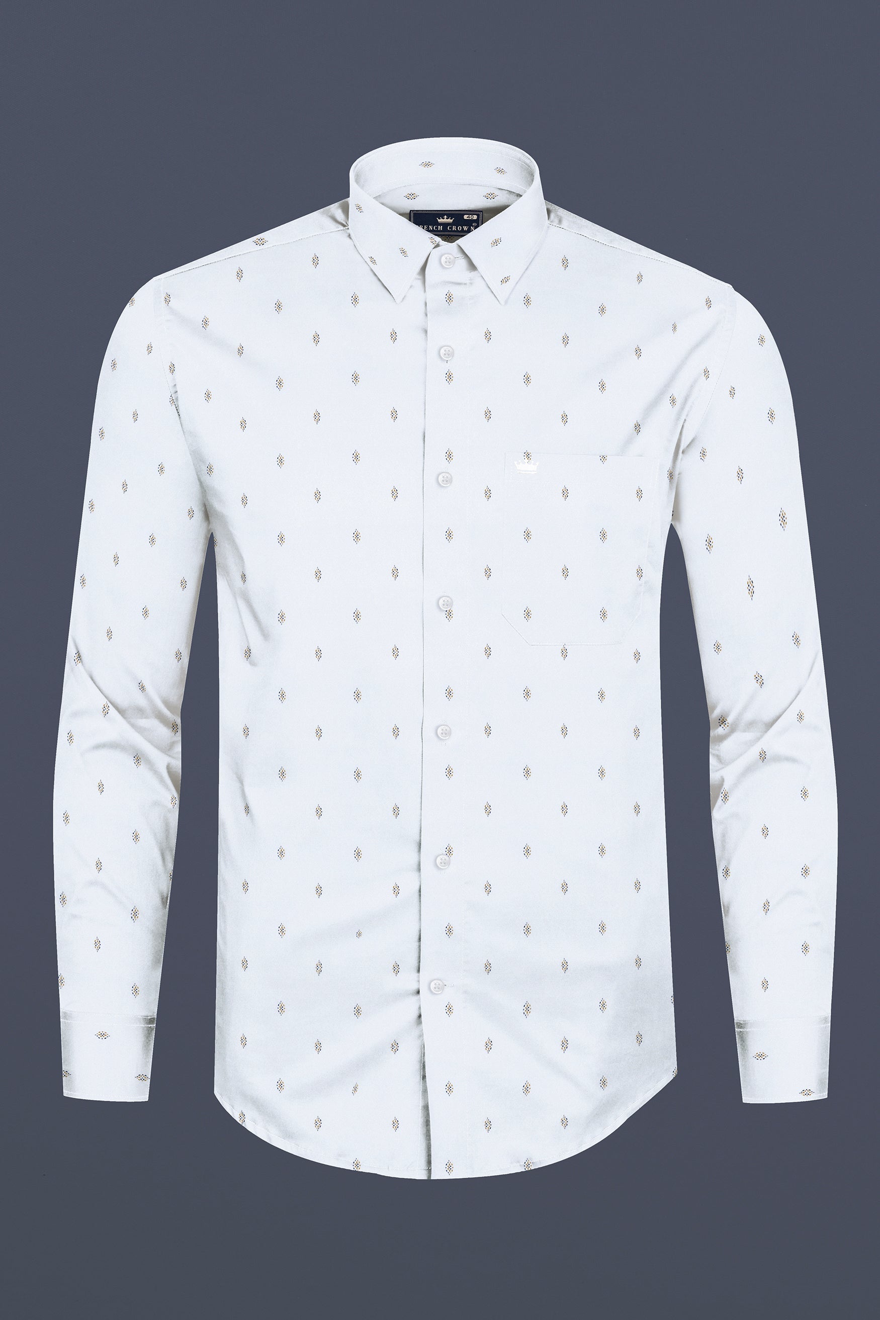 Bright White Dobby Textured Premium Giza Cotton Shirt 12611-38, 12611-H-38, 12611-39, 12611-H-39, 12611-40, 12611-H-40, 12611-42, 12611-H-42, 12611-44, 12611-H-44, 12611-46, 12611-H-46, 12611-48, 12611-H-48, 12611-50, 12611-H-50, 12611-52, 12611-H-52
