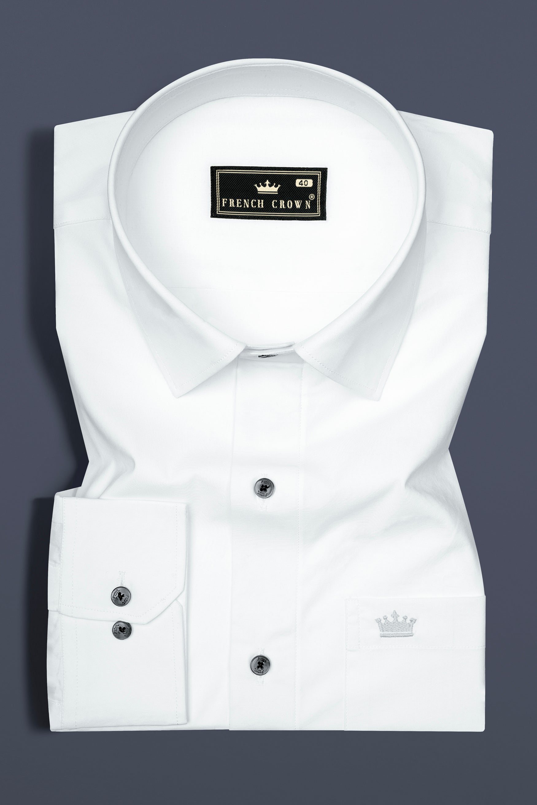 Bright White Solid Giza Cotton Shirt 12612-BLK-38, 12612-BLK-H-38, 12612-BLK-39, 12612-BLK-H-39, 12612-BLK-40, 12612-BLK-H-40, 12612-BLK-42, 12612-BLK-H-42, 12612-BLK-44, 12612-BLK-H-44, 12612-BLK-46, 12612-BLK-H-46, 12612-BLK-48, 12612-BLK-H-48, 12612-BLK-50, 12612-BLK-H-50, 12612-BLK-52, 12612-BLK-H-52