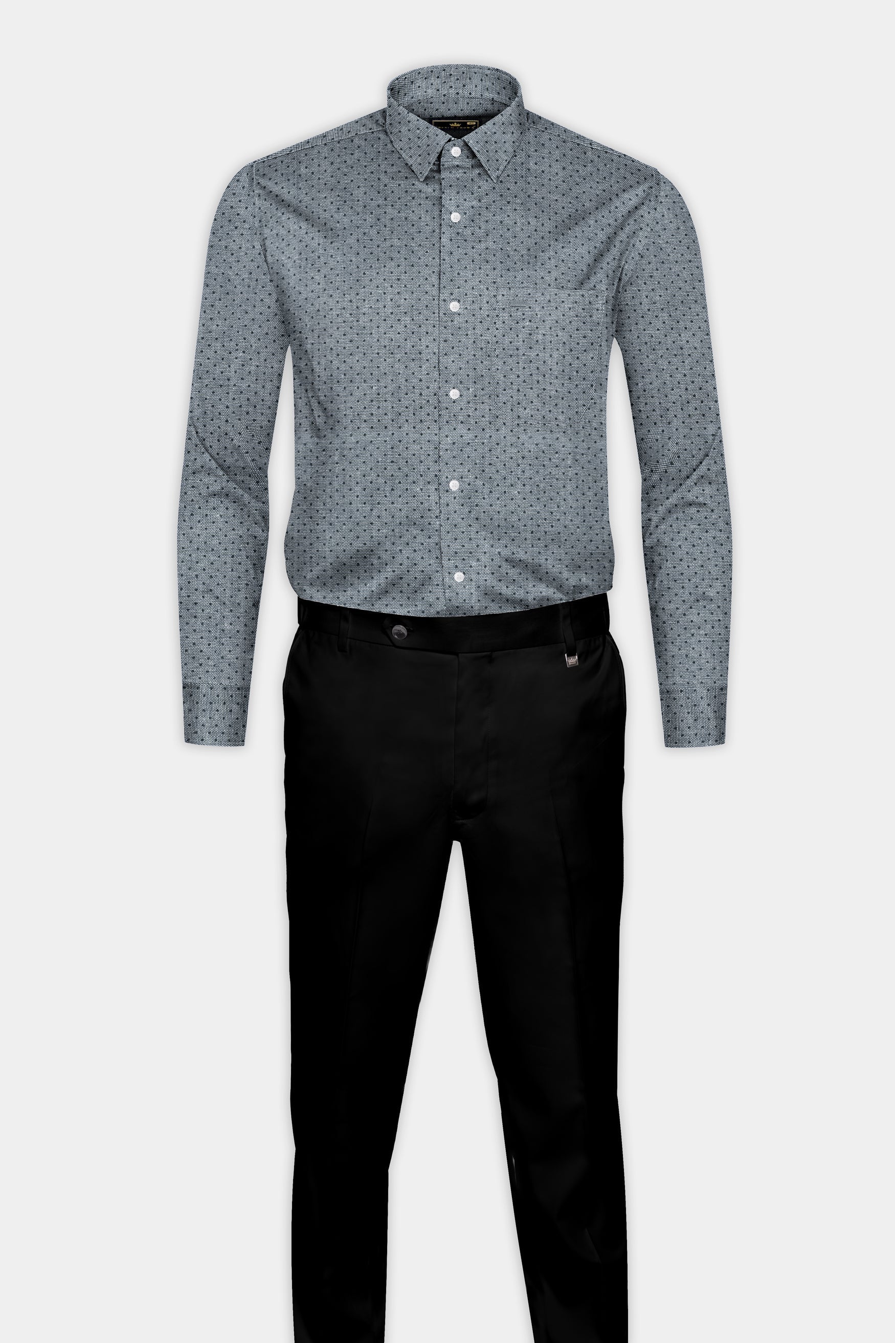 Scarpa Flow Gray Dobby Textured Premium Giza Cotton Shirt 12613-38, 12613-H-38, 12613-39, 12613-H-39, 12613-40, 12613-H-40, 12613-42, 12613-H-42, 12613-44, 12613-H-44, 12613-46, 12613-H-46, 12613-48, 12613-H-48, 12613-50, 12613-H-50, 12613-52, 12613-H-52