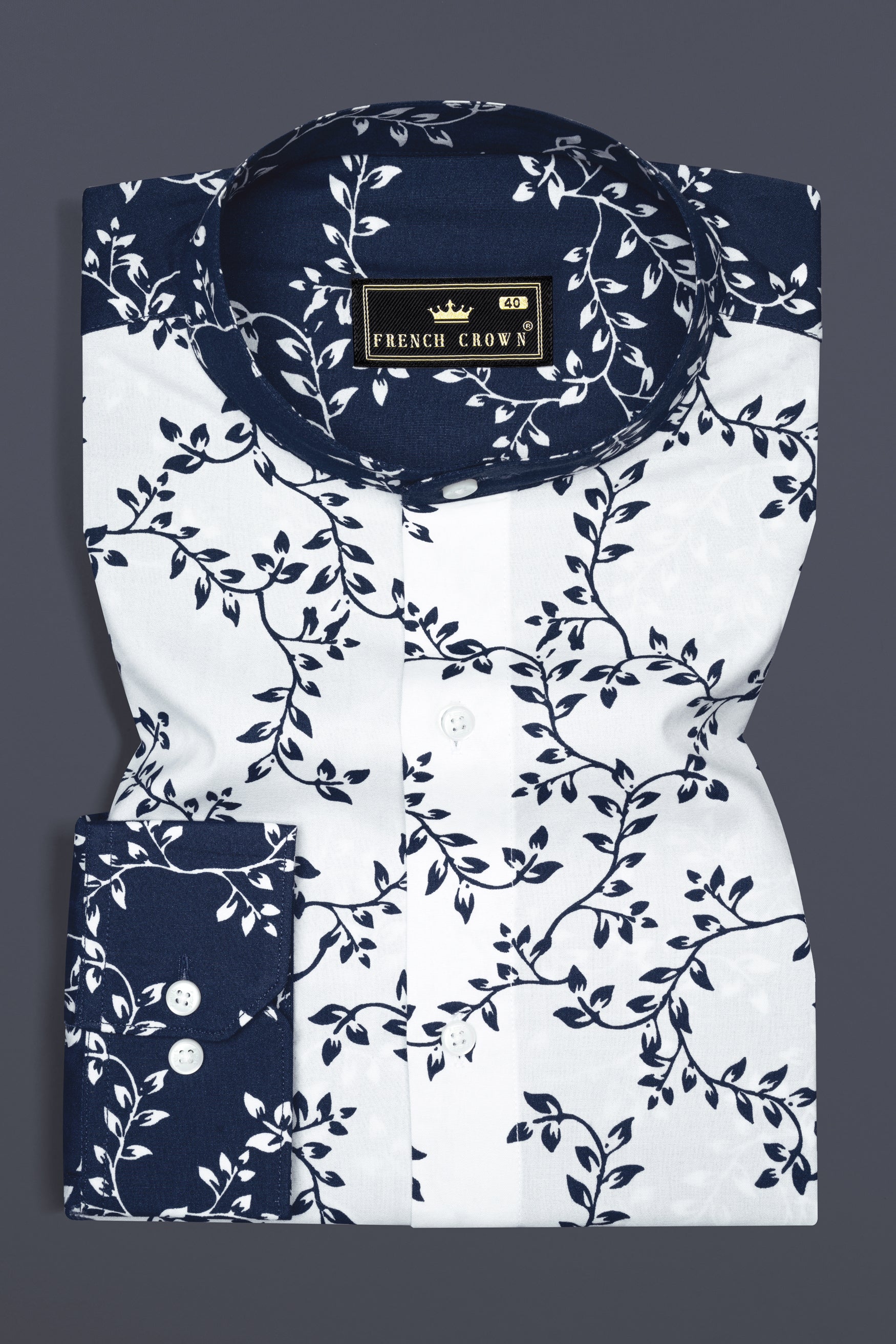 Bright White and Mirage Blue Leaves Printed Poplin Giza Cotton Shirt 12618-M-38, 12618-M-H-38, 12618-M-39, 12618-M-H-39, 12618-M-40, 12618-M-H-40, 12618-M-42, 12618-M-H-42, 12618-M-44, 12618-M-H-44, 12618-M-46, 12618-M-H-46, 12618-M-48, 12618-M-H-48, 12618-M-50, 12618-M-H-50, 12618-M-52, 12618-M-H-52