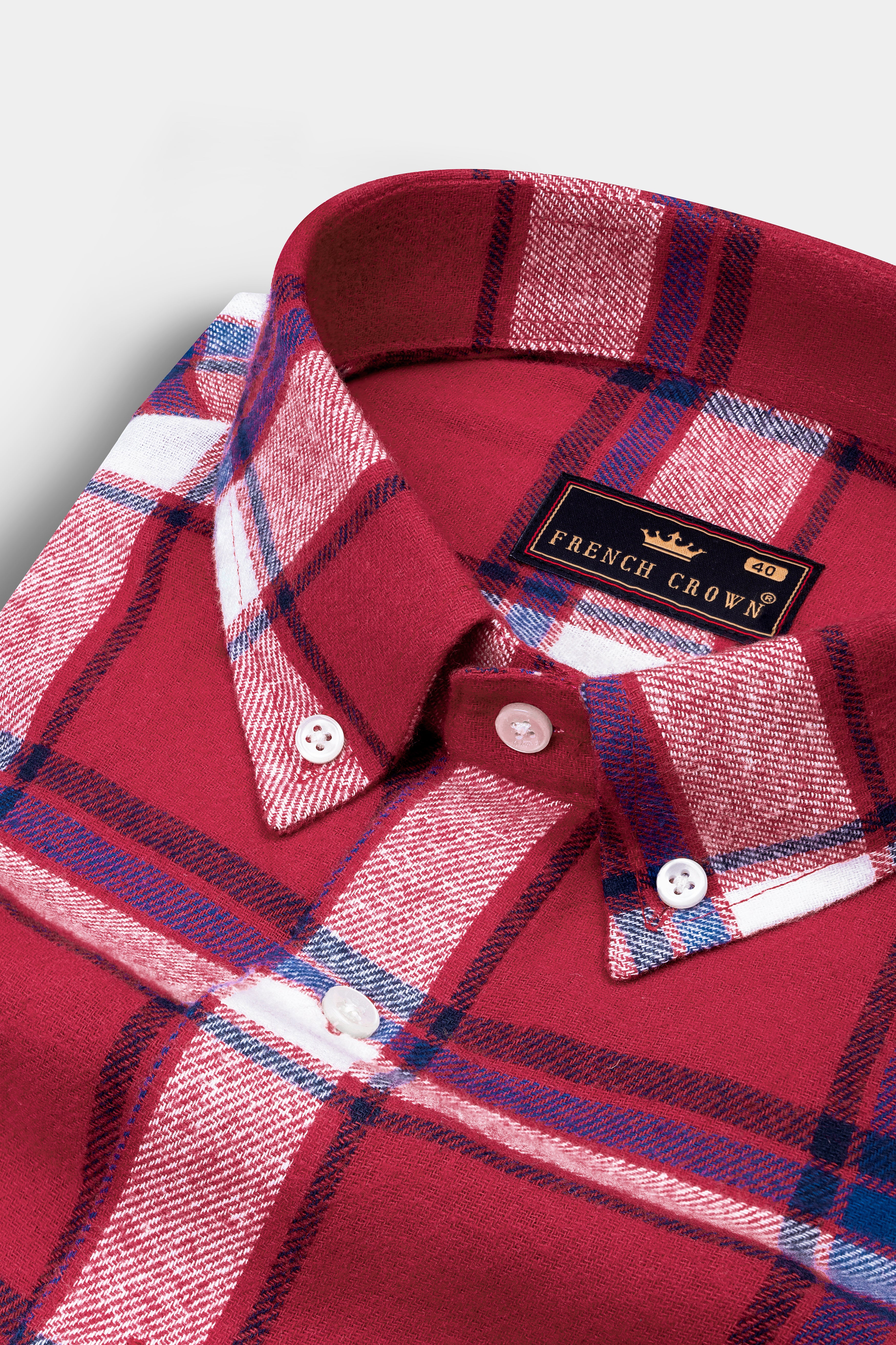 Vivid Auburn Red with Downriver Blue and White Plaid Flannel shirt 12633-BD-38, 12633-BD-H-38, 12633-BD-39, 12633-BD-H-39, 12633-BD-40, 12633-BD-H-40, 12633-BD-42, 12633-BD-H-42, 12633-BD-44, 12633-BD-H-44, 12633-BD-46, 12633-BD-H-46, 12633-BD-48, 12633-BD-H-48, 12633-BD-50, 12633-BD-H-50, 12633-BD-52, 12633-BD-H-52