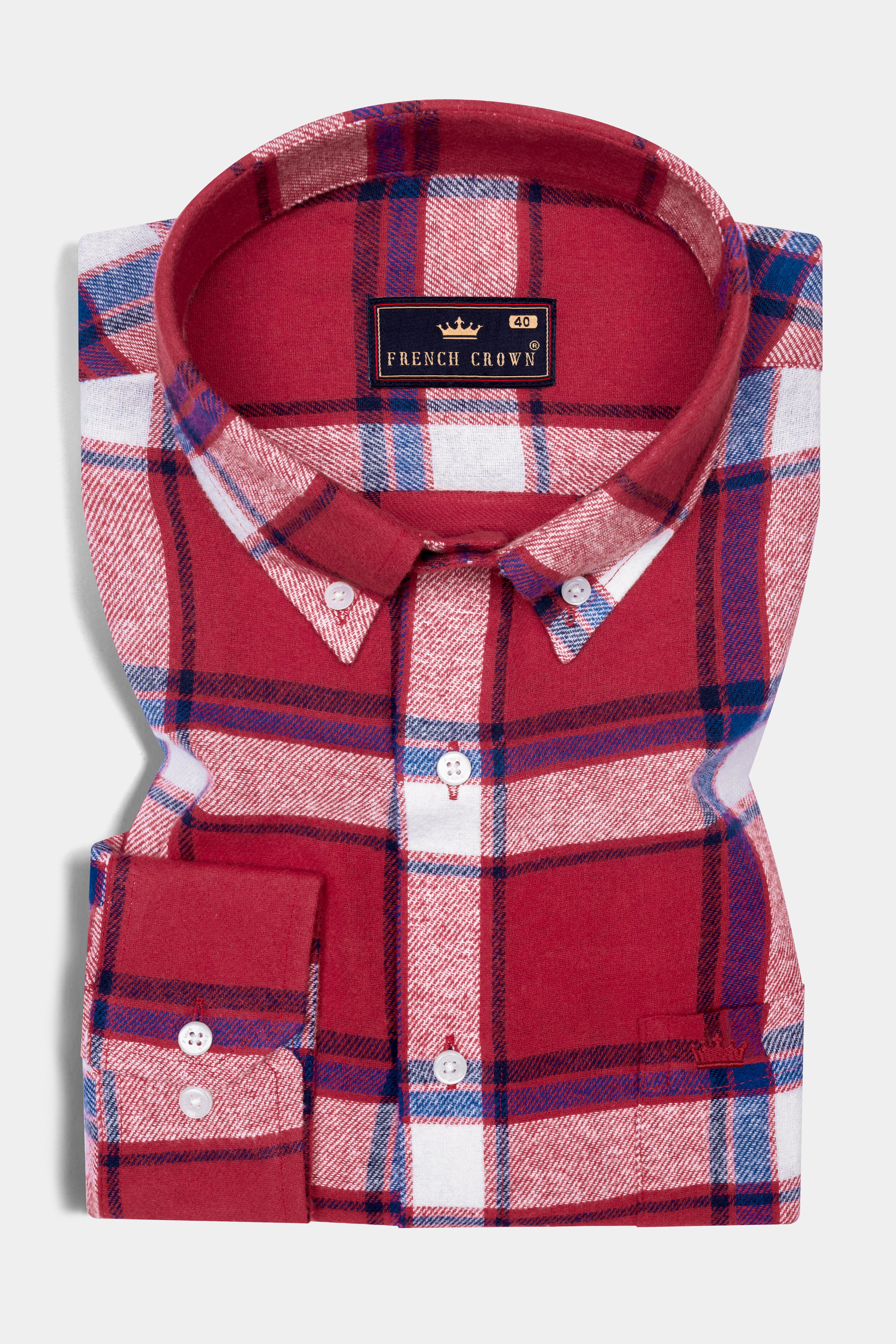 Vivid Auburn Red with Downriver Blue and White Plaid Flannel shirt 12633-BD-38, 12633-BD-H-38, 12633-BD-39, 12633-BD-H-39, 12633-BD-40, 12633-BD-H-40, 12633-BD-42, 12633-BD-H-42, 12633-BD-44, 12633-BD-H-44, 12633-BD-46, 12633-BD-H-46, 12633-BD-48, 12633-BD-H-48, 12633-BD-50, 12633-BD-H-50, 12633-BD-52, 12633-BD-H-52