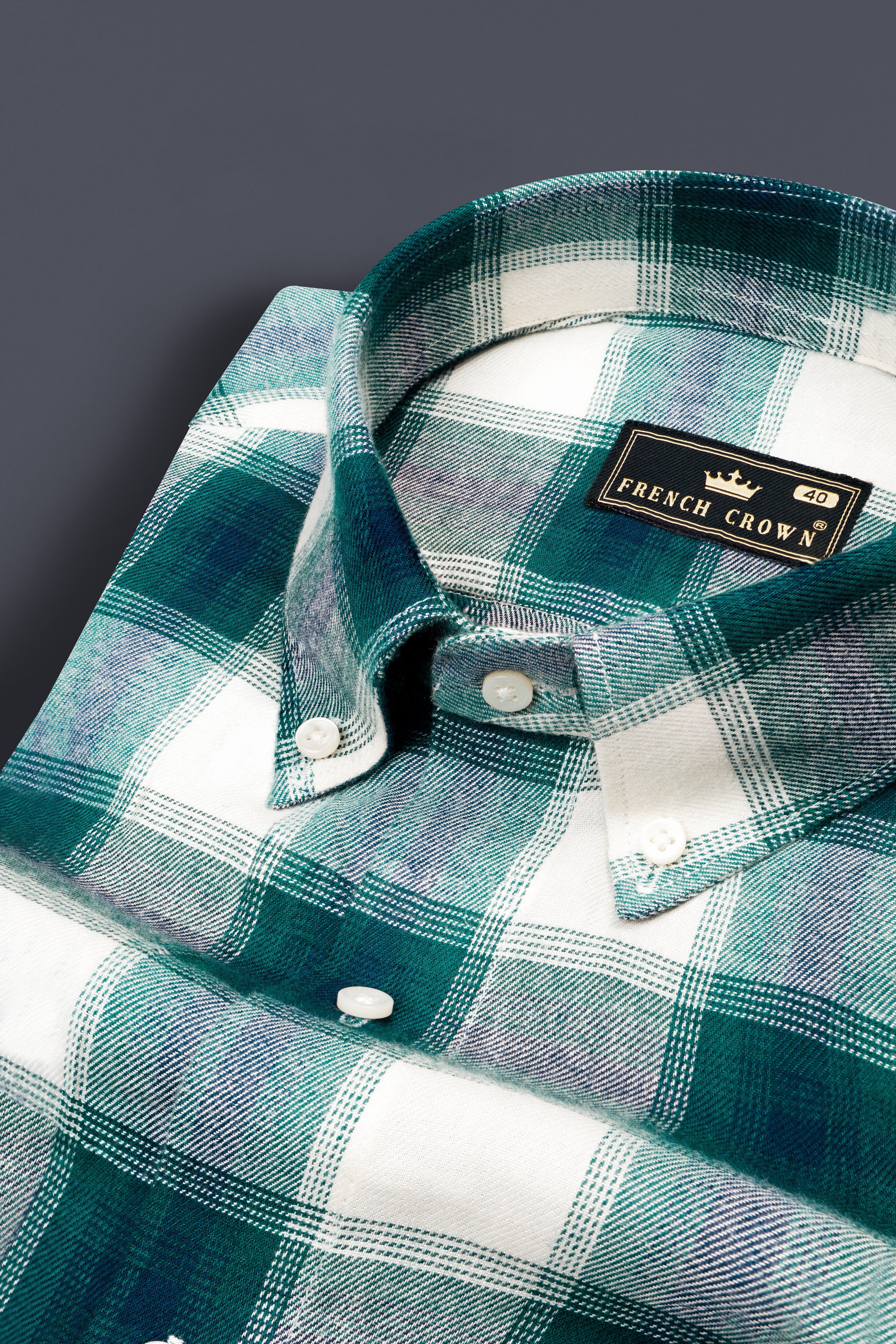 Deep Sea Green with Vista White Plaid Flannel Shirt 12634-BD-38, 12634-BD-H-38, 12634-BD-39, 12634-BD-H-39, 12634-BD-40, 12634-BD-H-40, 12634-BD-42, 12634-BD-H-42, 12634-BD-44, 12634-BD-H-44, 12634-BD-46, 12634-BD-H-46, 12634-BD-48, 12634-BD-H-48, 12634-BD-50, 12634-BD-H-50, 12634-BD-52, 12634-BD-H-52