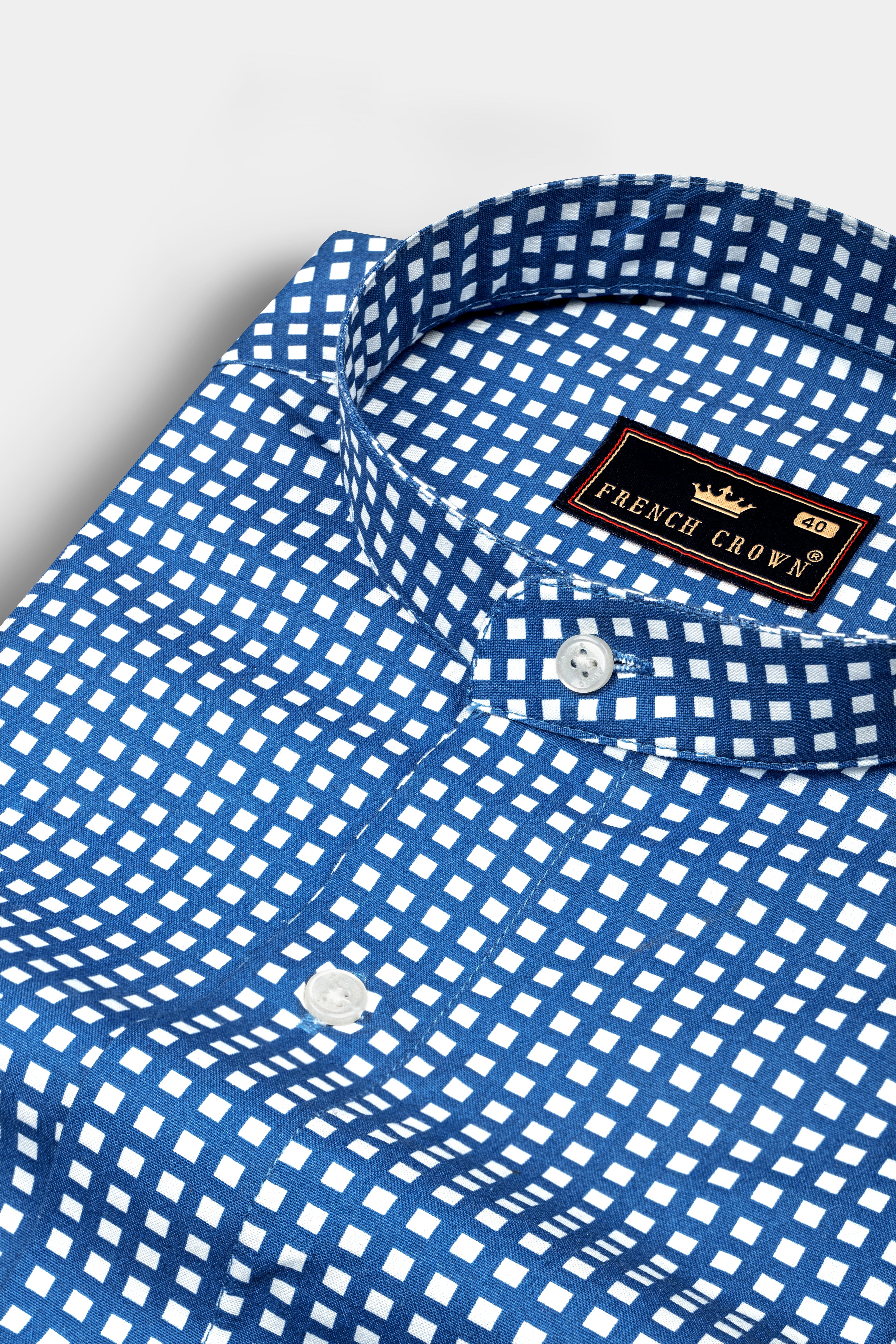 Regal Blue and White Micro Square Dotted Heavy Weight Oxford Shirt 12635-M-38, 12635-M-H-38, 12635-M-39, 12635-M-H-39, 12635-M-40, 12635-M-H-40, 12635-M-42, 12635-M-H-42, 12635-M-44, 12635-M-H-44, 12635-M-46, 12635-M-H-46, 12635-M-48, 12635-M-H-48, 12635-M-50, 12635-M-H-50, 12635-M-52, 12635-M-H-52