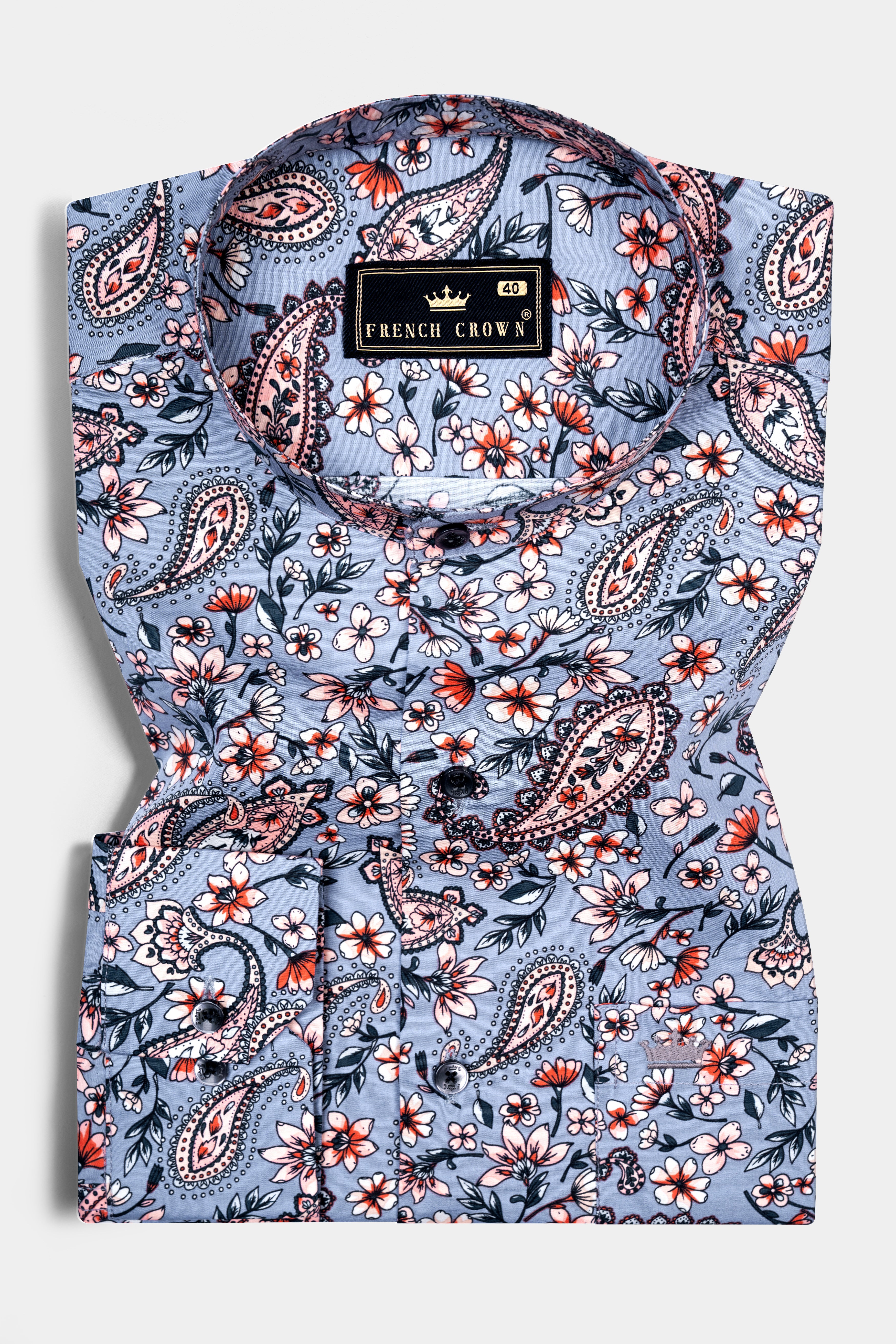 Bluish Gray Multicolour Paisley Printed Poplin Giza Cotton Shirt 12637-M-BLK-38, 12637-M-BLK-H-38, 12637-M-BLK-39, 12637-M-BLK-H-39, 12637-M-BLK-40, 12637-M-BLK-H-40, 12637-M-BLK-42, 12637-M-BLK-H-42, 12637-M-BLK-44, 12637-M-BLK-H-44, 12637-M-BLK-46, 12637-M-BLK-H-46, 12637-M-BLK-48, 12637-M-BLK-H-48, 12637-M-BLK-50, 12637-M-BLK-H-50, 12637-M-BLK-52, 12637-M-BLK-H-52