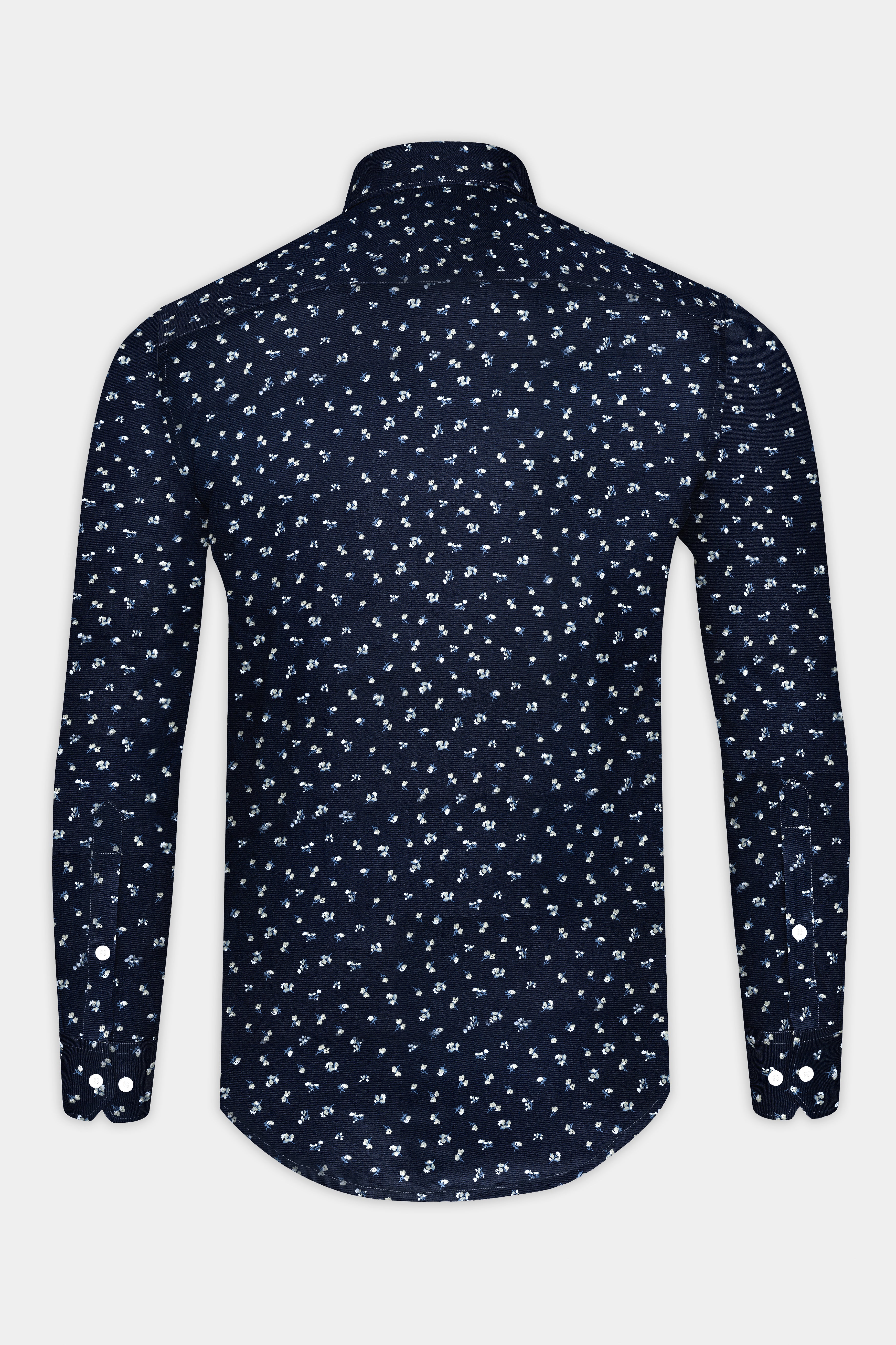 Steel Blue Micro Flower Printed Super Soft Premium Cotton Shirt 12641-CA-38, 12641-CA-H-38, 12641-CA-39, 12641-CA-H-39, 12641-CA-40, 12641-CA-H-40, 12641-CA-42, 12641-CA-H-42, 12641-CA-44, 12641-CA-H-44, 12641-CA-46, 12641-CA-H-46, 12641-CA-48, 12641-CA-H-48, 12641-CA-50, 12641-CA-H-50, 12641-CA-52, 12641-CA-H-52