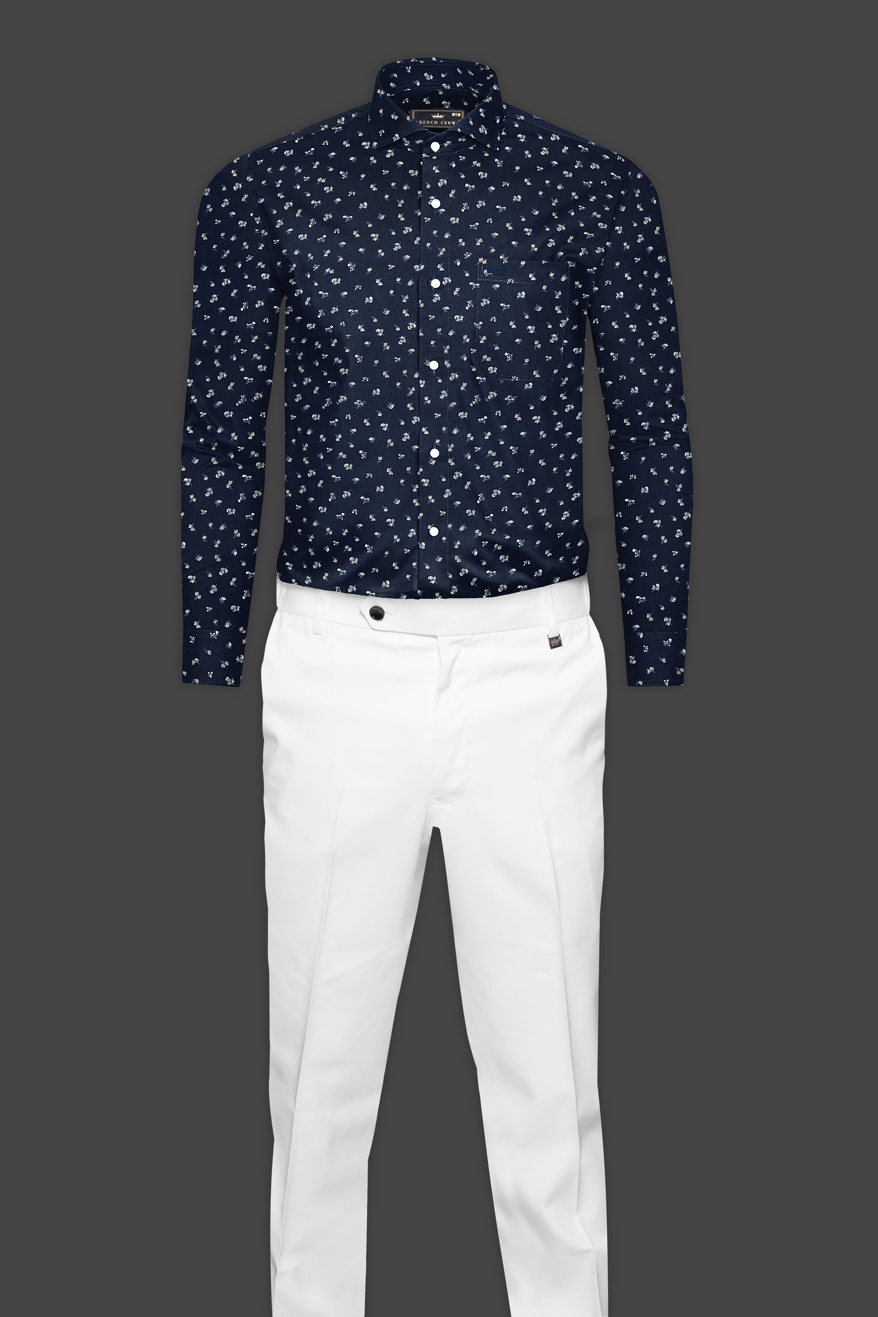 Steel Blue Micro Flower Printed Super Soft Premium Cotton Shirt 12641-CA-38, 12641-CA-H-38, 12641-CA-39, 12641-CA-H-39, 12641-CA-40, 12641-CA-H-40, 12641-CA-42, 12641-CA-H-42, 12641-CA-44, 12641-CA-H-44, 12641-CA-46, 12641-CA-H-46, 12641-CA-48, 12641-CA-H-48, 12641-CA-50, 12641-CA-H-50, 12641-CA-52, 12641-CA-H-52