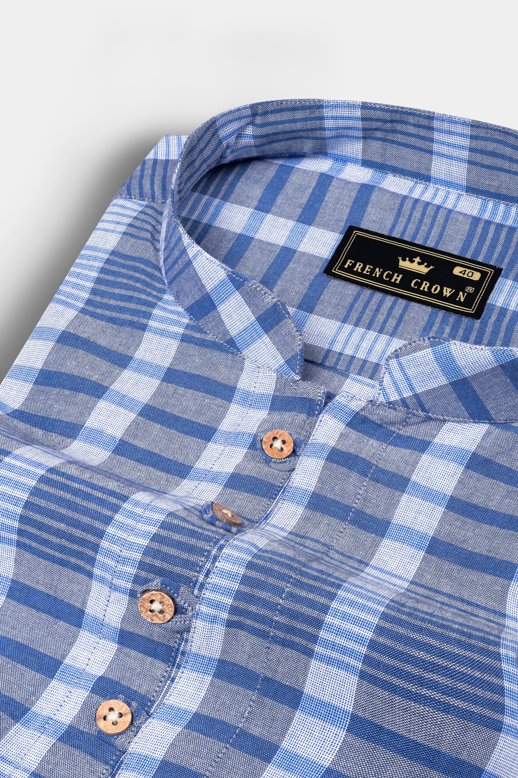 Tufts Blue and Cadet blue Plaid Chambray Textured Premium Cotton Shirt 12644-KS-38, 12644-KS-H-38, 12644-KS-39, 12644-KS-H-39, 12644-KS-40, 12644-KS-H-40, 12644-KS-42, 12644-KS-H-42, 12644-KS-44, 12644-KS-H-44, 12644-KS-46, 12644-KS-H-46, 12644-KS-48, 12644-KS-H-48, 12644-KS-50, 12644-KS-H-50, 12644-KS-52, 12644-KS-H-52