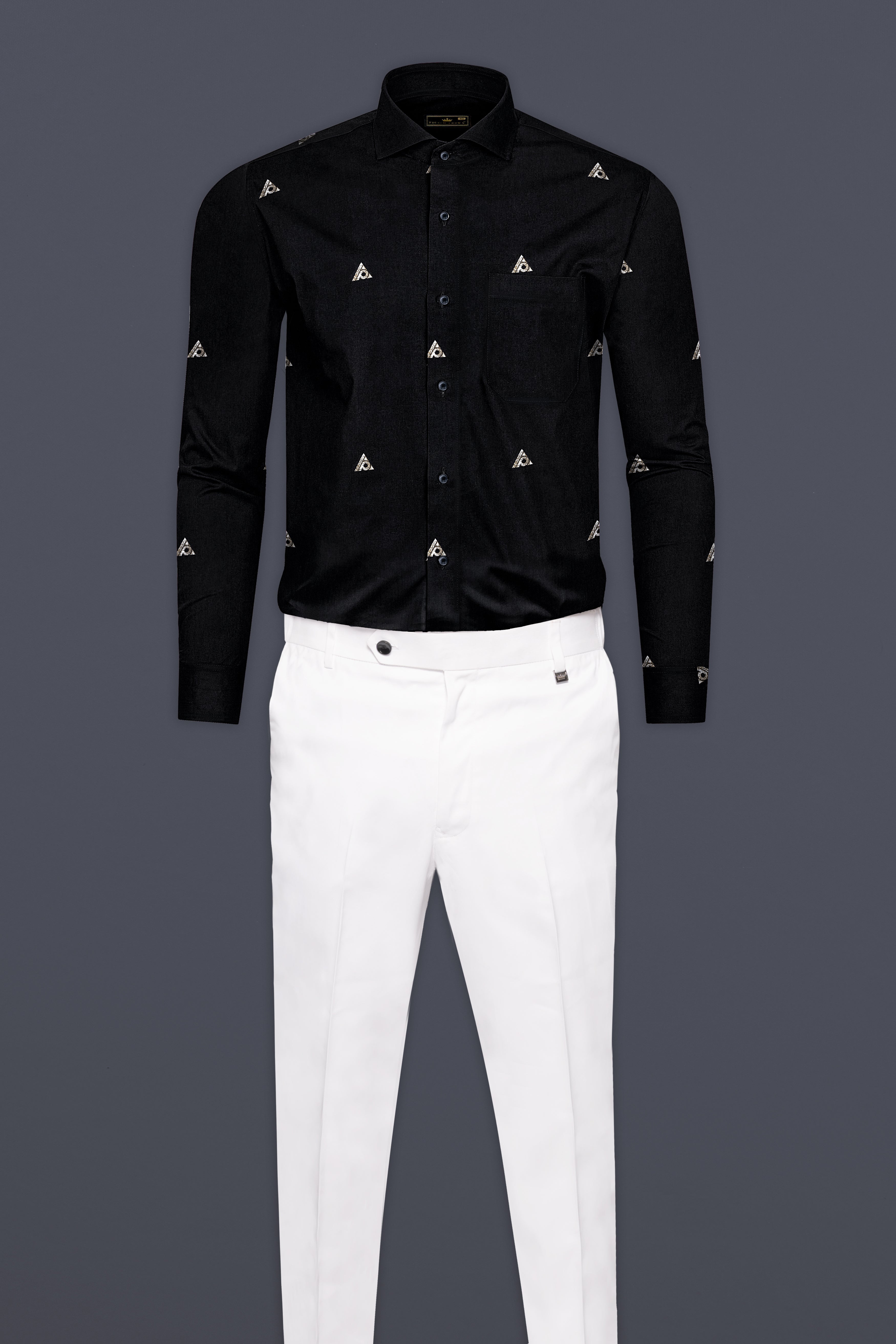 Jade Black Triangle Butta Printed Jacquard Textured Shirt 12656-CA-BLK-38, 12656-CA-BLK-H-38, 12656-CA-BLK-39, 12656-CA-BLK-H-39, 12656-CA-BLK-40, 12656-CA-BLK-H-40, 12656-CA-BLK-42, 12656-CA-BLK-H-42, 12656-CA-BLK-44, 12656-CA-BLK-H-44, 12656-CA-BLK-46, 12656-CA-BLK-H-46, 12656-CA-BLK-48, 12656-CA-BLK-H-48, 12656-CA-BLK-50, 12656-CA-BLK-H-50, 12656-CA-BLK-52, 12656-CA-BLK-H-52