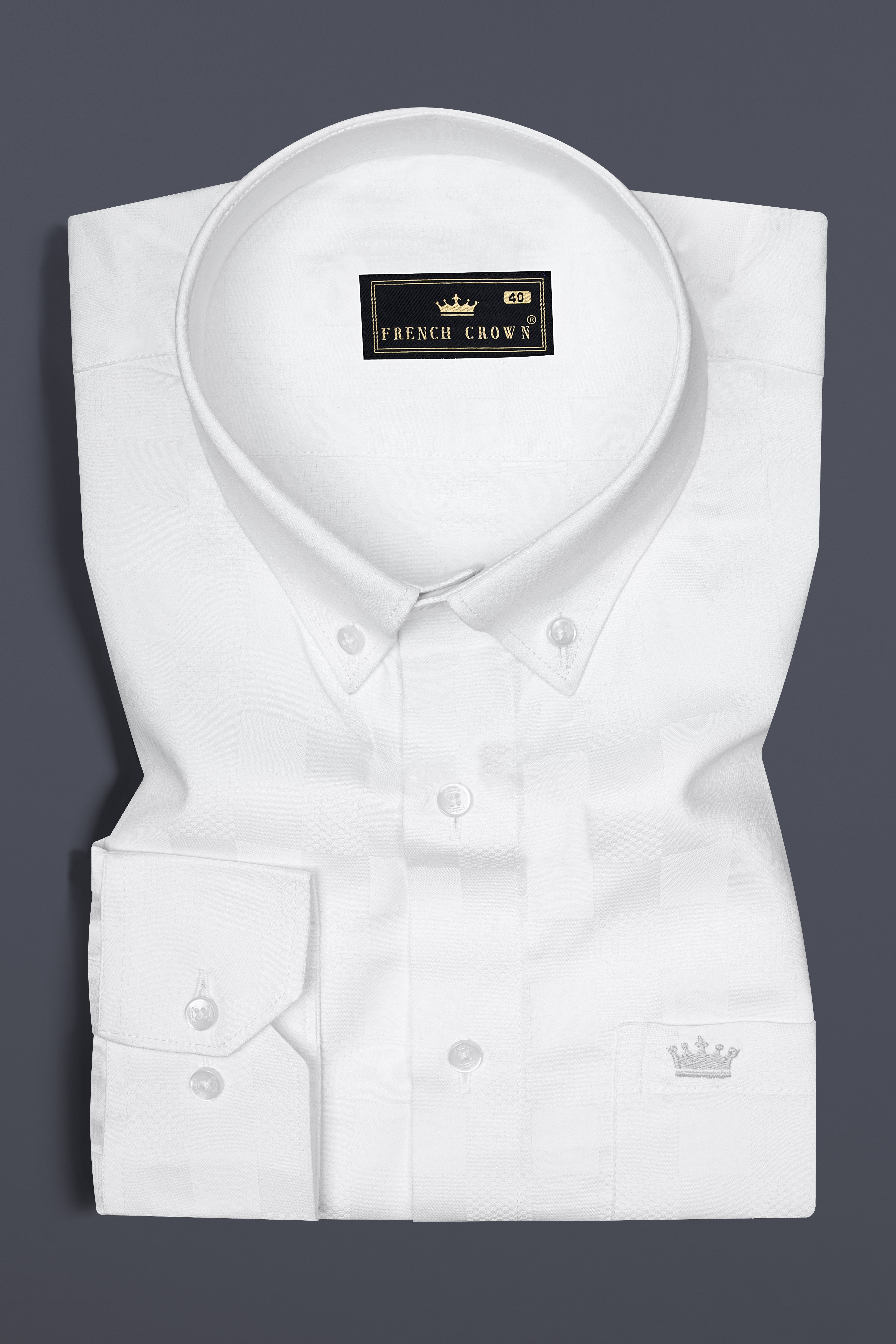 Bright White Dobby Textured Premium Cotton Shirt 12658-BD-38, 12658-BD-H-38, 12658-BD-39, 12658-BD-H-39, 12658-BD-40, 12658-BD-H-40, 12658-BD-42, 12658-BD-H-42, 12658-BD-44, 12658-BD-H-44, 12658-BD-46, 12658-BD-H-46, 12658-BD-48, 12658-BD-H-48, 12658-BD-50, 12658-BD-H-50, 12658-BD-52, 12658-BD-H-52