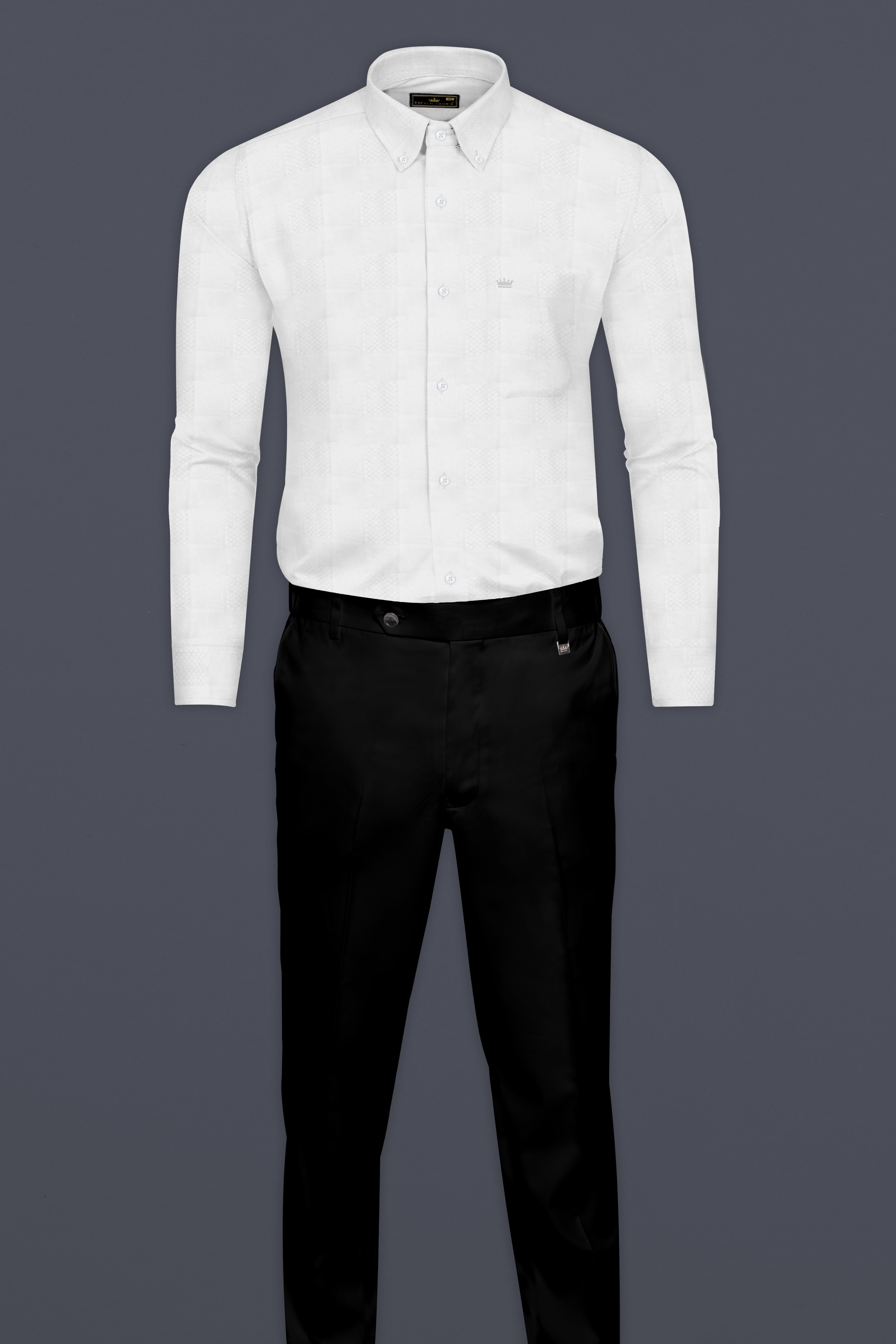 Bright White Dobby Textured Premium Cotton Shirt 12658-BD-38, 12658-BD-H-38, 12658-BD-39, 12658-BD-H-39, 12658-BD-40, 12658-BD-H-40, 12658-BD-42, 12658-BD-H-42, 12658-BD-44, 12658-BD-H-44, 12658-BD-46, 12658-BD-H-46, 12658-BD-48, 12658-BD-H-48, 12658-BD-50, 12658-BD-H-50, 12658-BD-52, 12658-BD-H-52