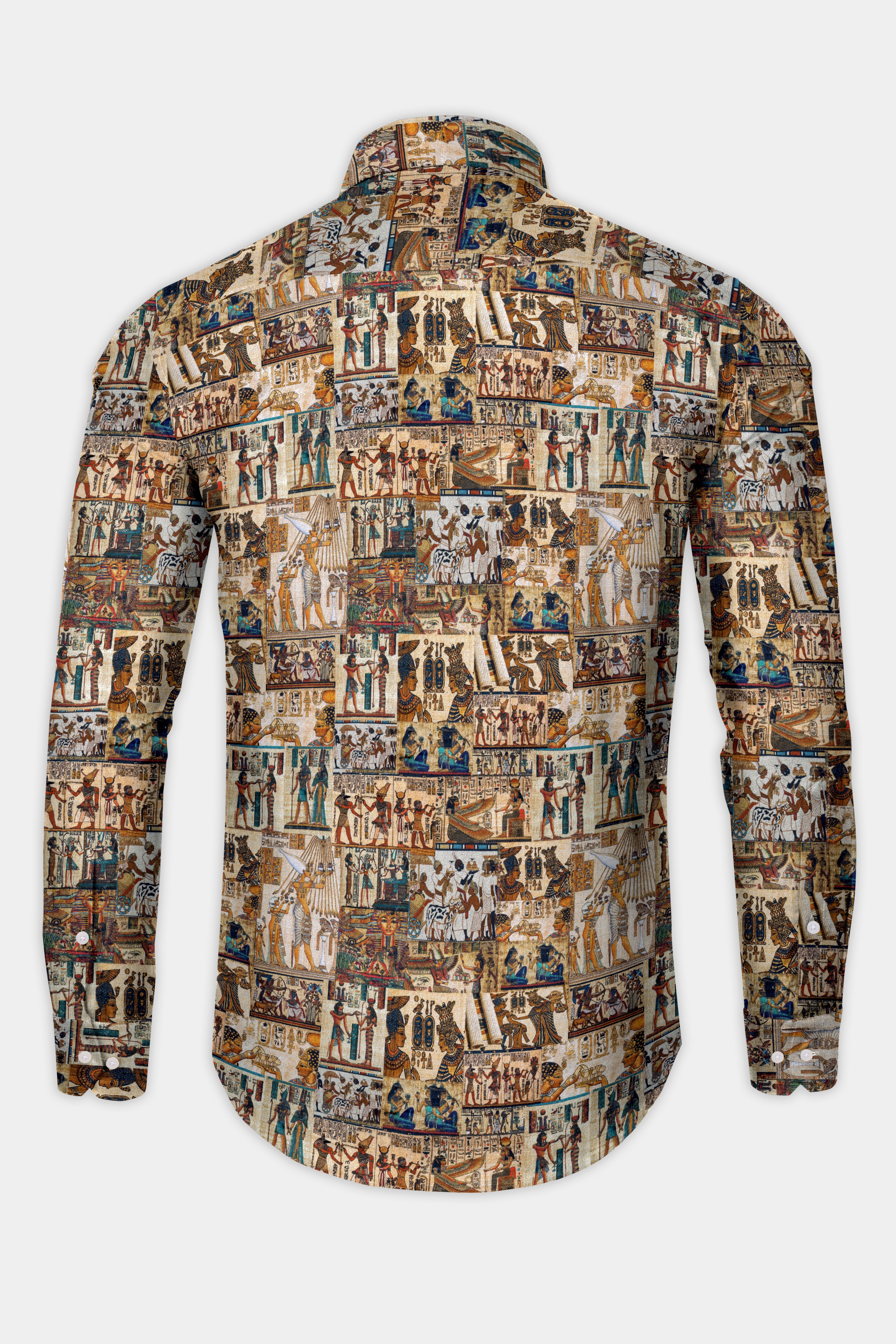 Pavlova Cream Multicolor Art Printed Super Soft Premium Cotton Shirt 12671-38, 12671-H-38, 12671-39, 12671-H-39, 12671-40, 12671-H-40, 12671-42, 12671-H-42, 12671-44, 12671-H-44, 12671-46, 12671-H-46, 12671-48, 12671-H-48, 12671-50, 12671-H-50, 12671-52, 12671-H-52