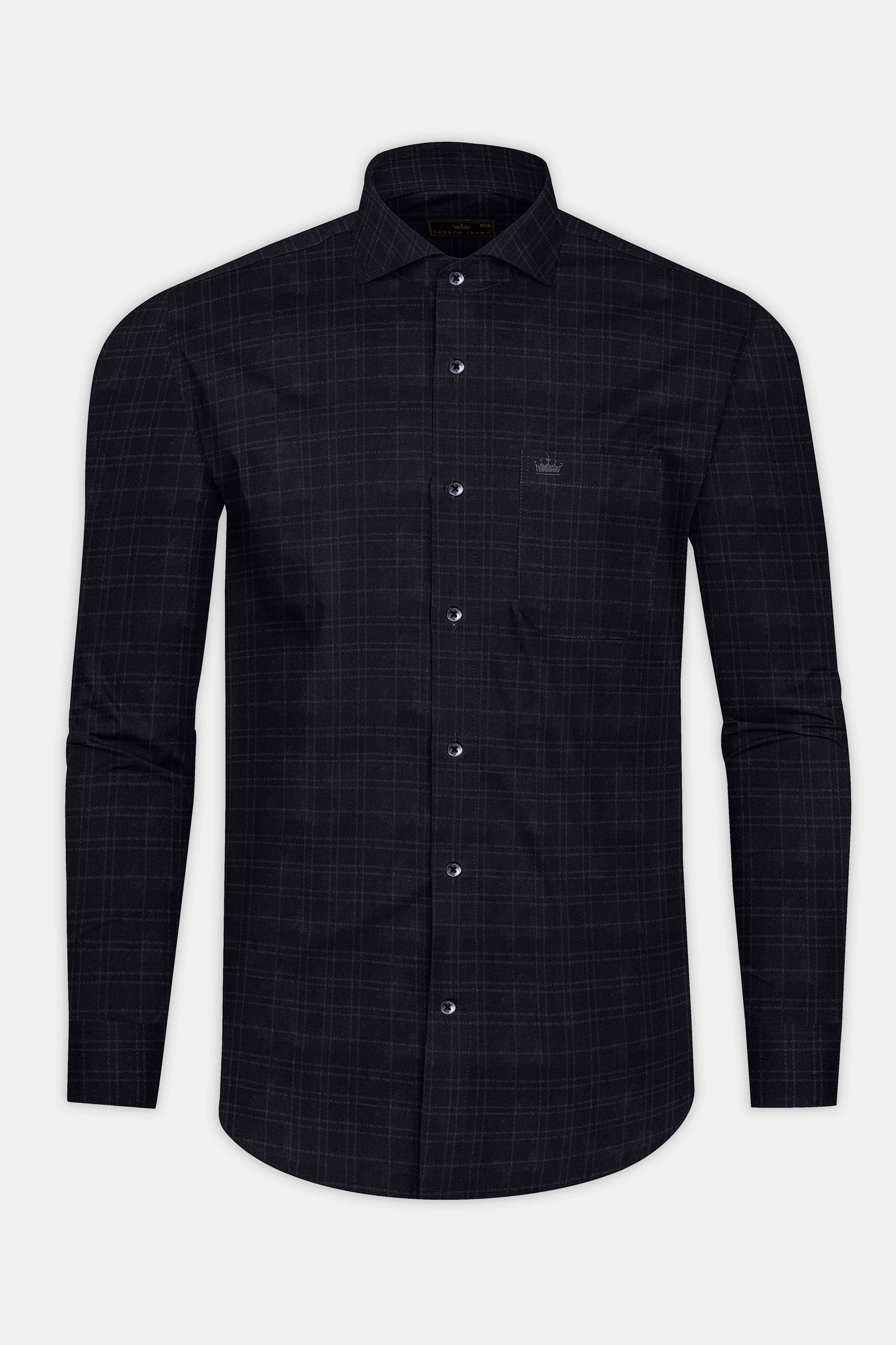 Jade Black plaid Seersucker Giza Cotton Shirt 12673-CA-BLK-38, 12673-CA-BLK-H-38, 12673-CA-BLK-39, 12673-CA-BLK-H-39, 12673-CA-BLK-40, 12673-CA-BLK-H-40, 12673-CA-BLK-42, 12673-CA-BLK-H-42, 12673-CA-BLK-44, 12673-CA-BLK-H-44, 12673-CA-BLK-46, 12673-CA-BLK-H-46, 12673-CA-BLK-48, 12673-CA-BLK-H-48, 12673-CA-BLK-50, 12673-CA-BLK-H-50, 12673-CA-BLK-52, 12673-CA-BLK-H-52