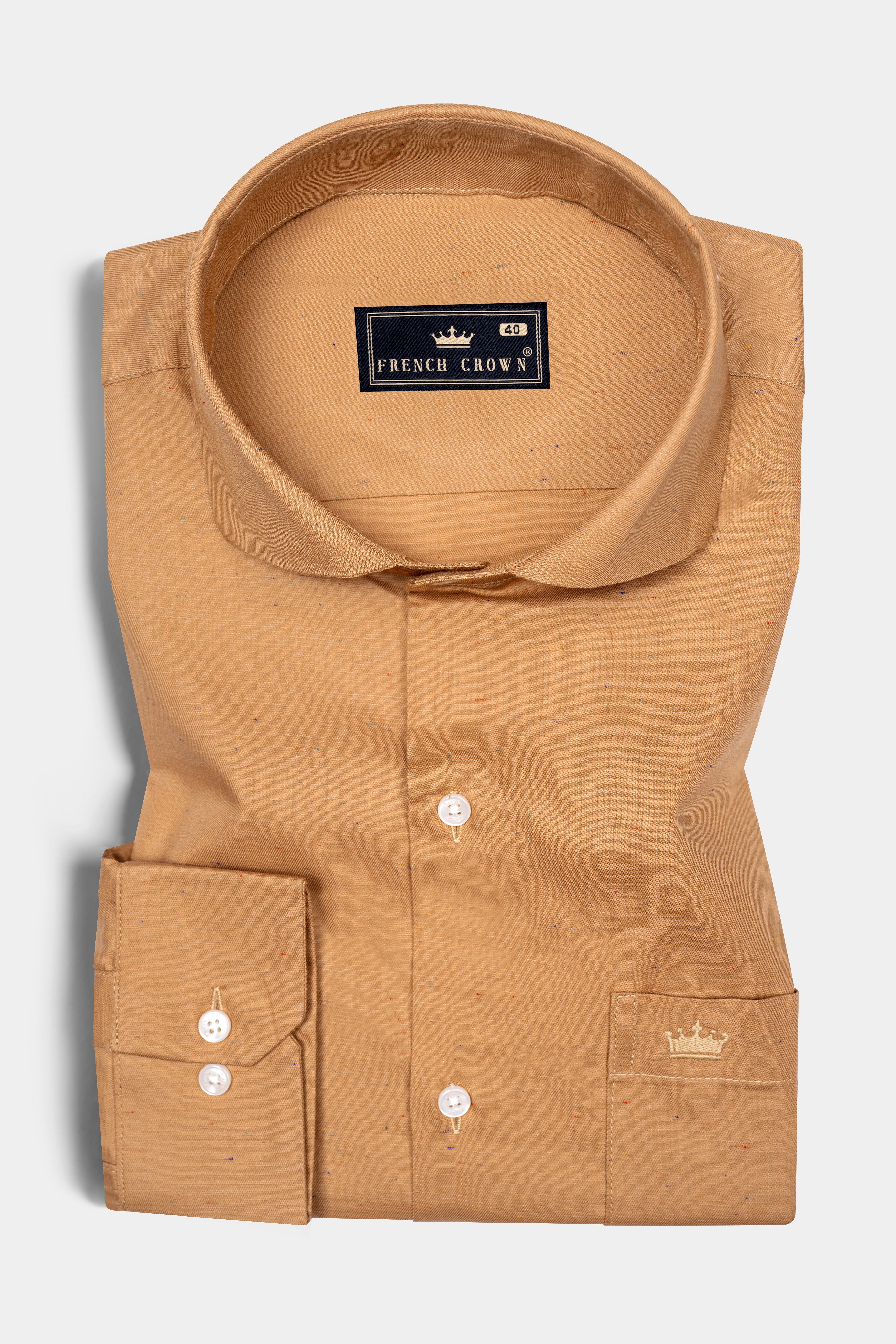 Camel Cream Chambray Giza Cotton Shirt 12674-CA-38, 12674-CA-H-38, 12674-CA-39, 12674-CA-H-39, 12674-CA-40, 12674-CA-H-40, 12674-CA-42, 12674-CA-H-42, 12674-CA-44, 12674-CA-H-44, 12674-CA-46, 12674-CA-H-46, 12674-CA-48, 12674-CA-H-48, 12674-CA-50, 12674-CA-H-50, 12674-CA-52, 12674-CA-H-52