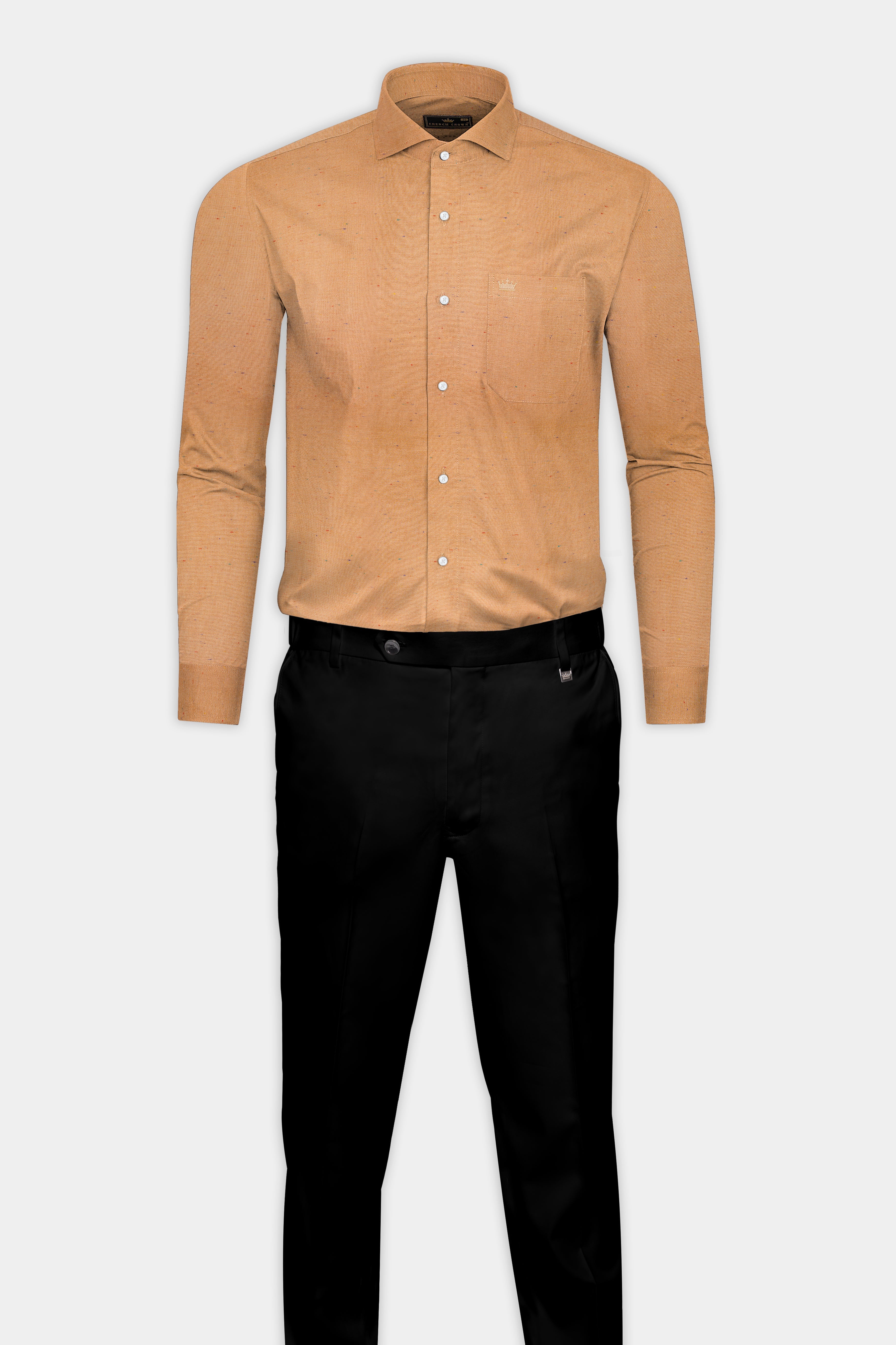 Camel Cream Chambray Giza Cotton Shirt 12674-CA-38, 12674-CA-H-38, 12674-CA-39, 12674-CA-H-39, 12674-CA-40, 12674-CA-H-40, 12674-CA-42, 12674-CA-H-42, 12674-CA-44, 12674-CA-H-44, 12674-CA-46, 12674-CA-H-46, 12674-CA-48, 12674-CA-H-48, 12674-CA-50, 12674-CA-H-50, 12674-CA-52, 12674-CA-H-52