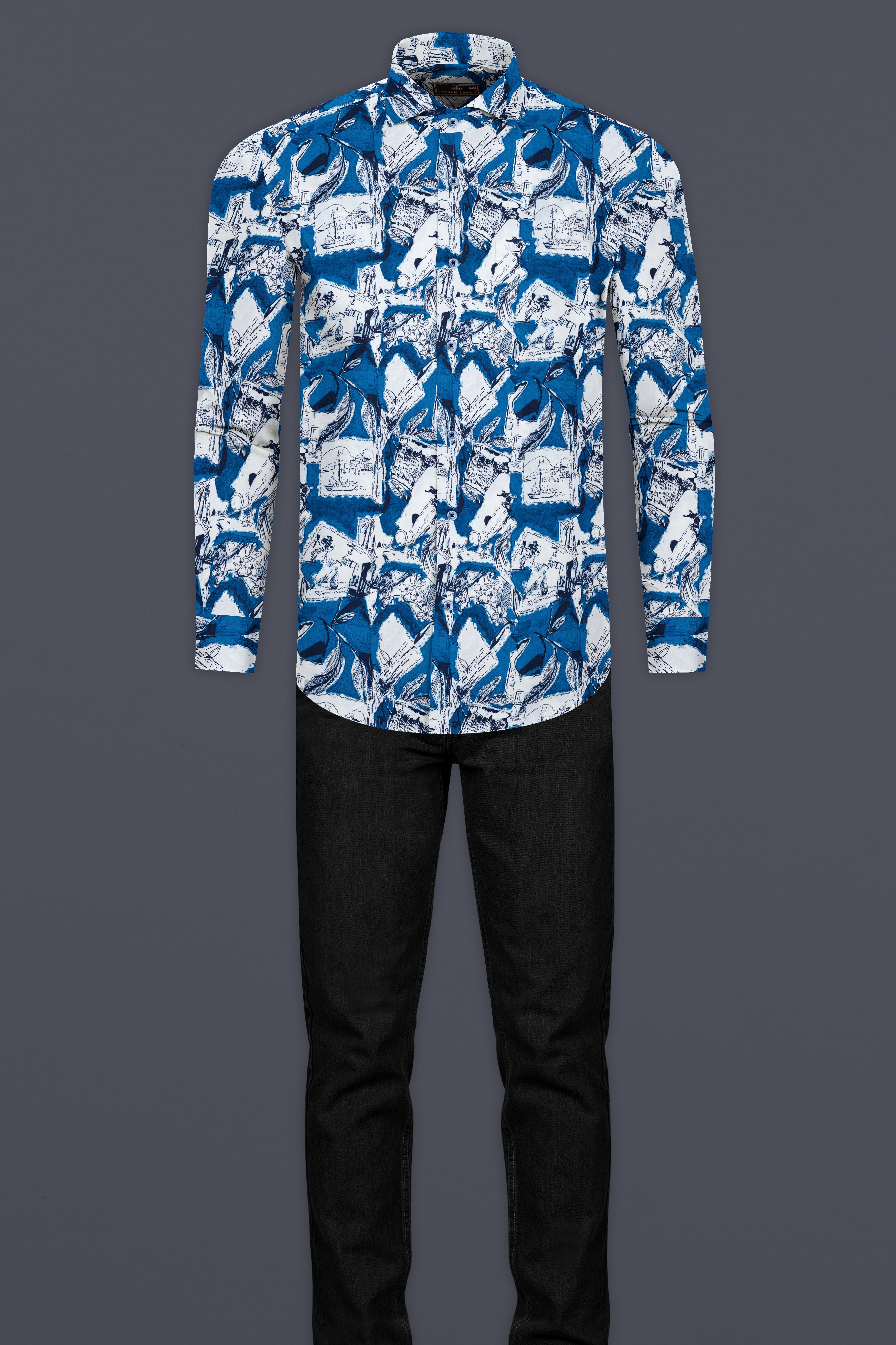 Azure Blue with White Ocean Printed Super Soft Premium Cotton Shirt 12679-CA-BLE-38, 12679-CA-BLE-H-38, 12679-CA-BLE-39, 12679-CA-BLE-H-39, 12679-CA-BLE-40, 12679-CA-BLE-H-40, 12679-CA-BLE-42, 12679-CA-BLE-H-42, 12679-CA-BLE-44, 12679-CA-BLE-H-44, 12679-CA-BLE-46, 12679-CA-BLE-H-46, 12679-CA-BLE-48, 12679-CA-BLE-H-48, 12679-CA-BLE-50, 12679-CA-BLE-H-50, 12679-CA-BLE-52, 12679-CA-BLE-H-52