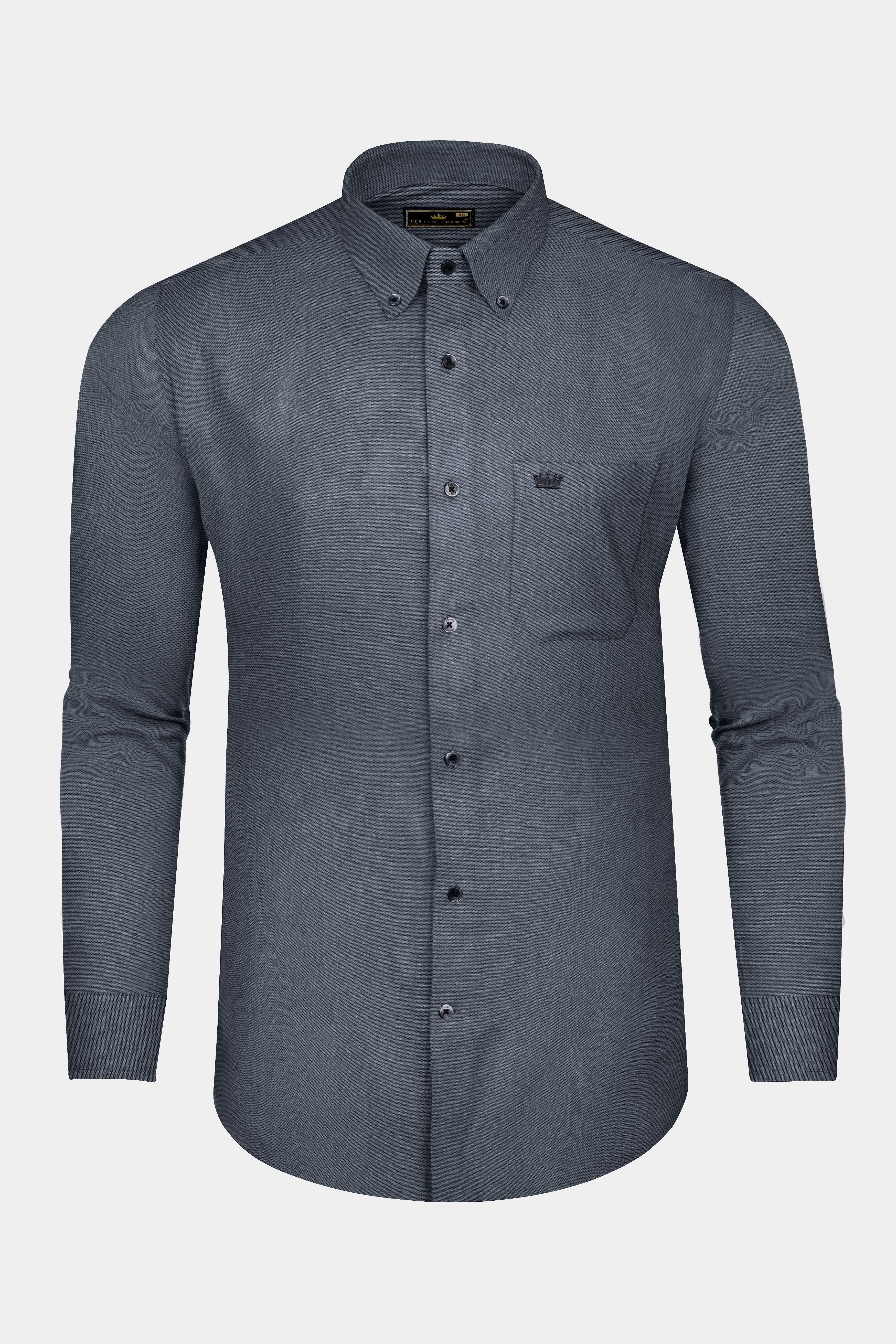 Trout Gray Oxford Cotton Shirt 12685-BD-BLK-38, 12685-BD-BLK-H-38, 12685-BD-BLK-39, 12685-BD-BLK-H-39, 12685-BD-BLK-40, 12685-BD-BLK-H-40, 12685-BD-BLK-42, 12685-BD-BLK-H-42, 12685-BD-BLK-44, 12685-BD-BLK-H-44, 12685-BD-BLK-46, 12685-BD-BLK-H-46, 12685-BD-BLK-48, 12685-BD-BLK-H-48, 12685-BD-BLK-50, 12685-BD-BLK-H-50, 12685-BD-BLK-52, 12685-BD-BLK-H-52