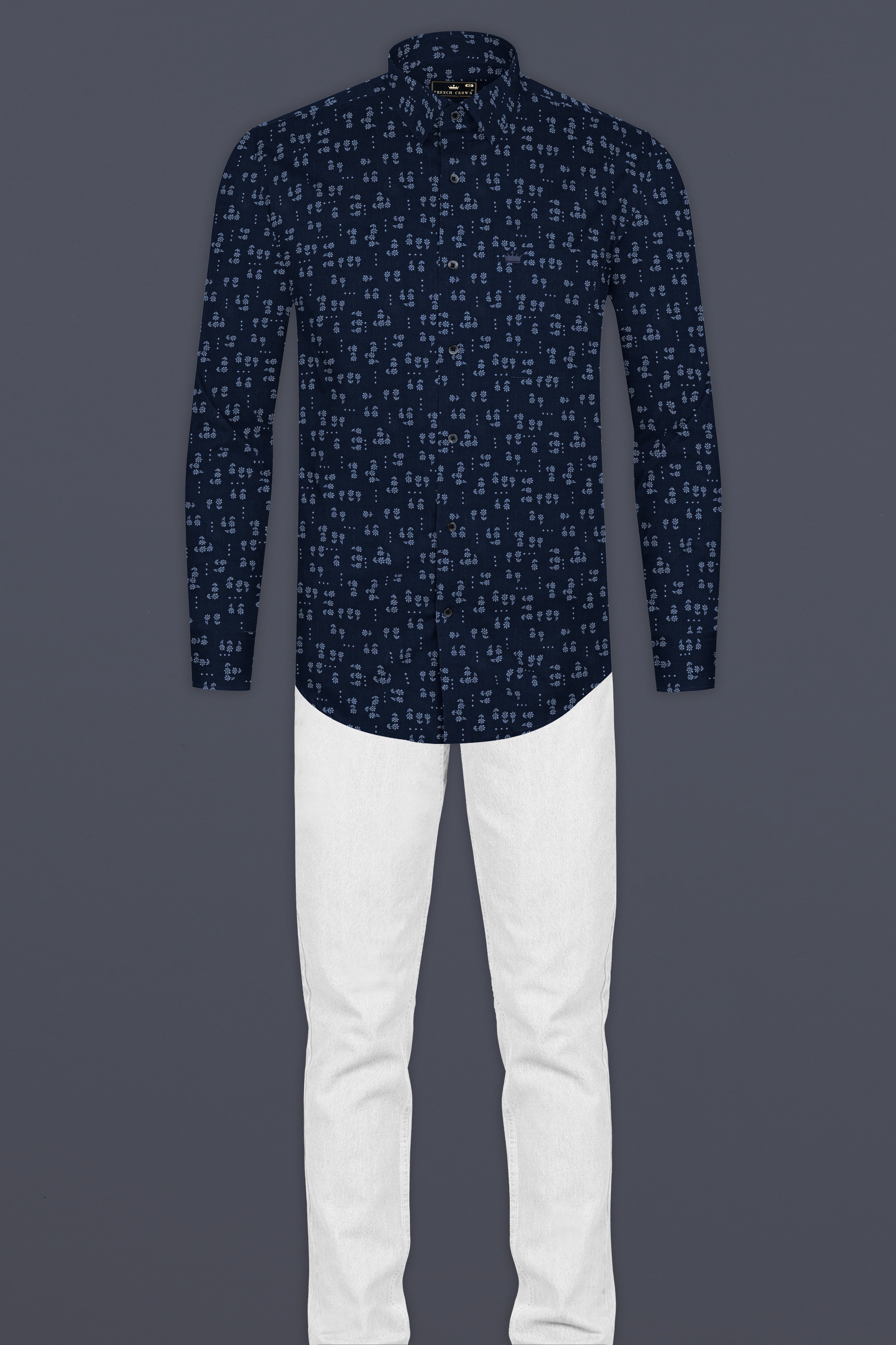 Vulcan Blue Flower Printed Poplin Giza Cotton Shirt 12695-BLE-38, 12695-BLE-H-38, 12695-BLE-39, 12695-BLE-H-39, 12695-BLE-40, 12695-BLE-H-40, 12695-BLE-42, 12695-BLE-H-42, 12695-BLE-44, 12695-BLE-H-44, 12695-BLE-46, 12695-BLE-H-46, 12695-BLE-48, 12695-BLE-H-48, 12695-BLE-50, 12695-BLE-H-50, 12695-BLE-52, 12695-BLE-H-52