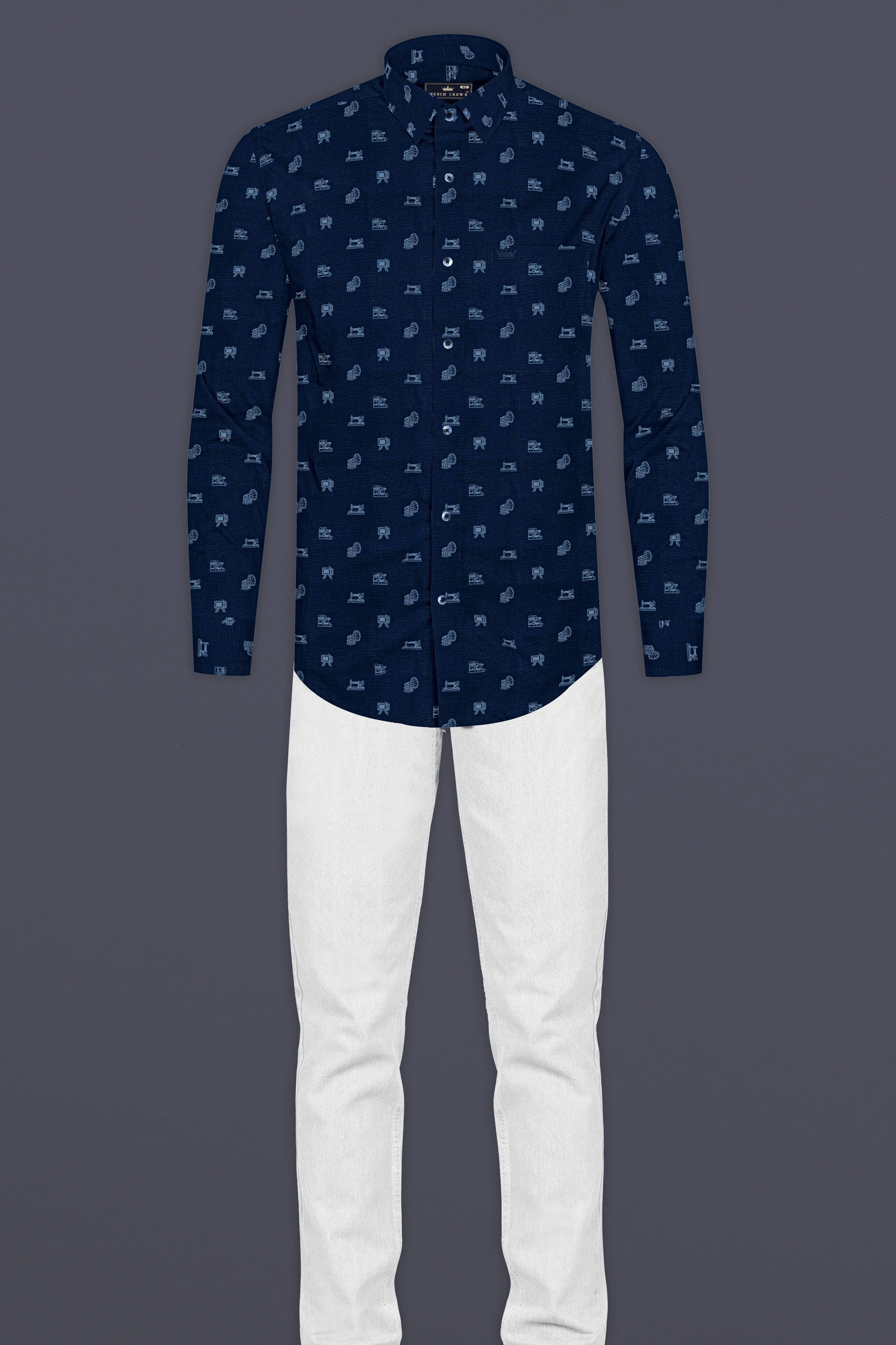 Zodiac Blue Television Printed Poplin Giza Cotton Shirt 12698-BLE-38, 12698-BLE-H-38, 12698-BLE-39, 12698-BLE-H-39, 12698-BLE-40, 12698-BLE-H-40, 12698-BLE-42, 12698-BLE-H-42, 12698-BLE-44, 12698-BLE-H-44, 12698-BLE-46, 12698-BLE-H-46, 12698-BLE-48, 12698-BLE-H-48, 12698-BLE-50, 12698-BLE-H-50, 12698-BLE-52, 12698-BLE-H-52