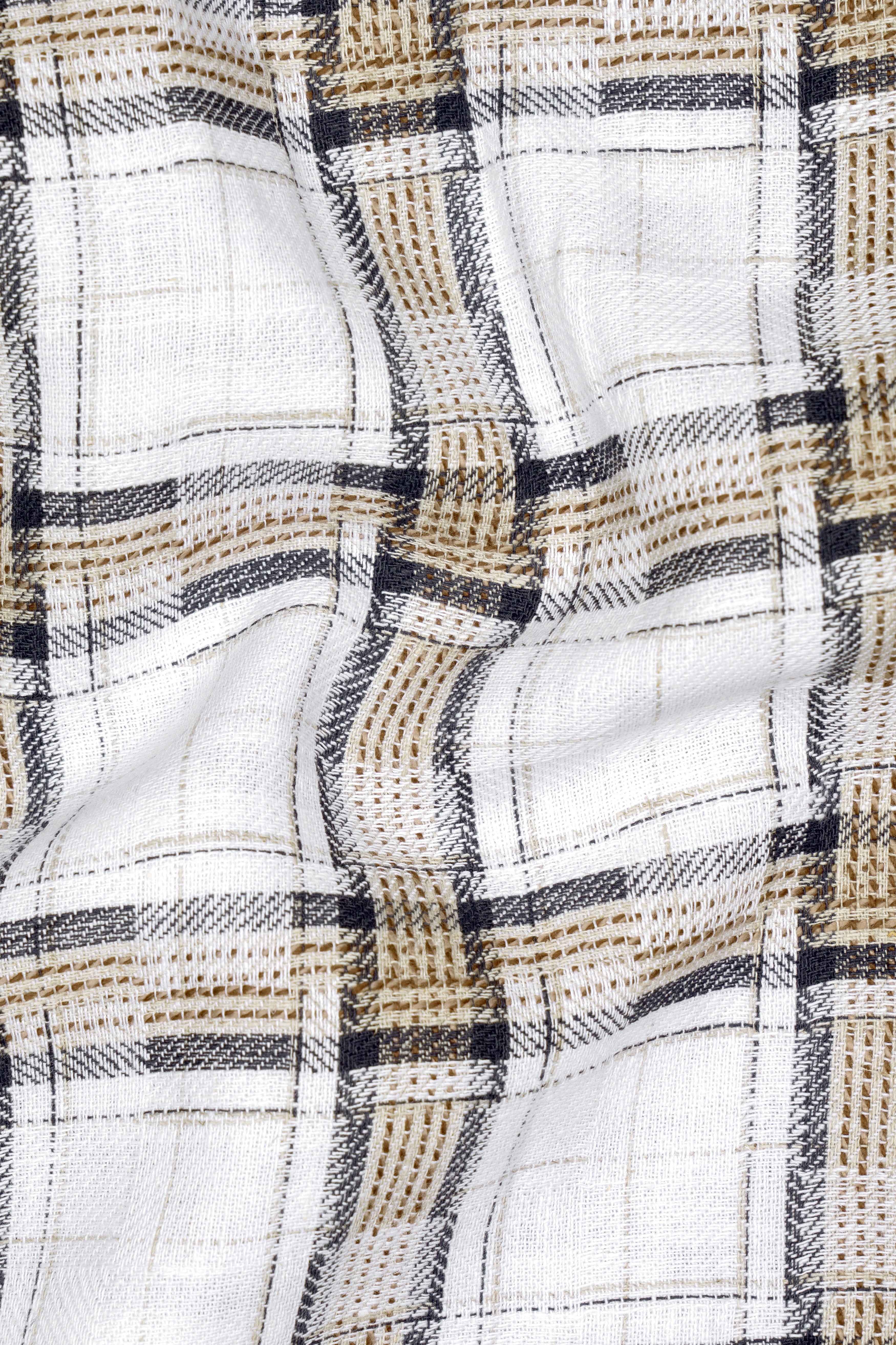 Bright White with Shadow Brown Plaid Dobby Shirt 12707-38, 12707-H-38, 12707-39, 12707-H-39, 12707-40, 12707-H-40, 12707-42, 12707-H-42, 12707-44, 12707-H-44, 12707-46, 12707-H-46, 12707-48, 12707-H-48, 12707-50, 12707-H-50, 12707-52, 12707-H-52