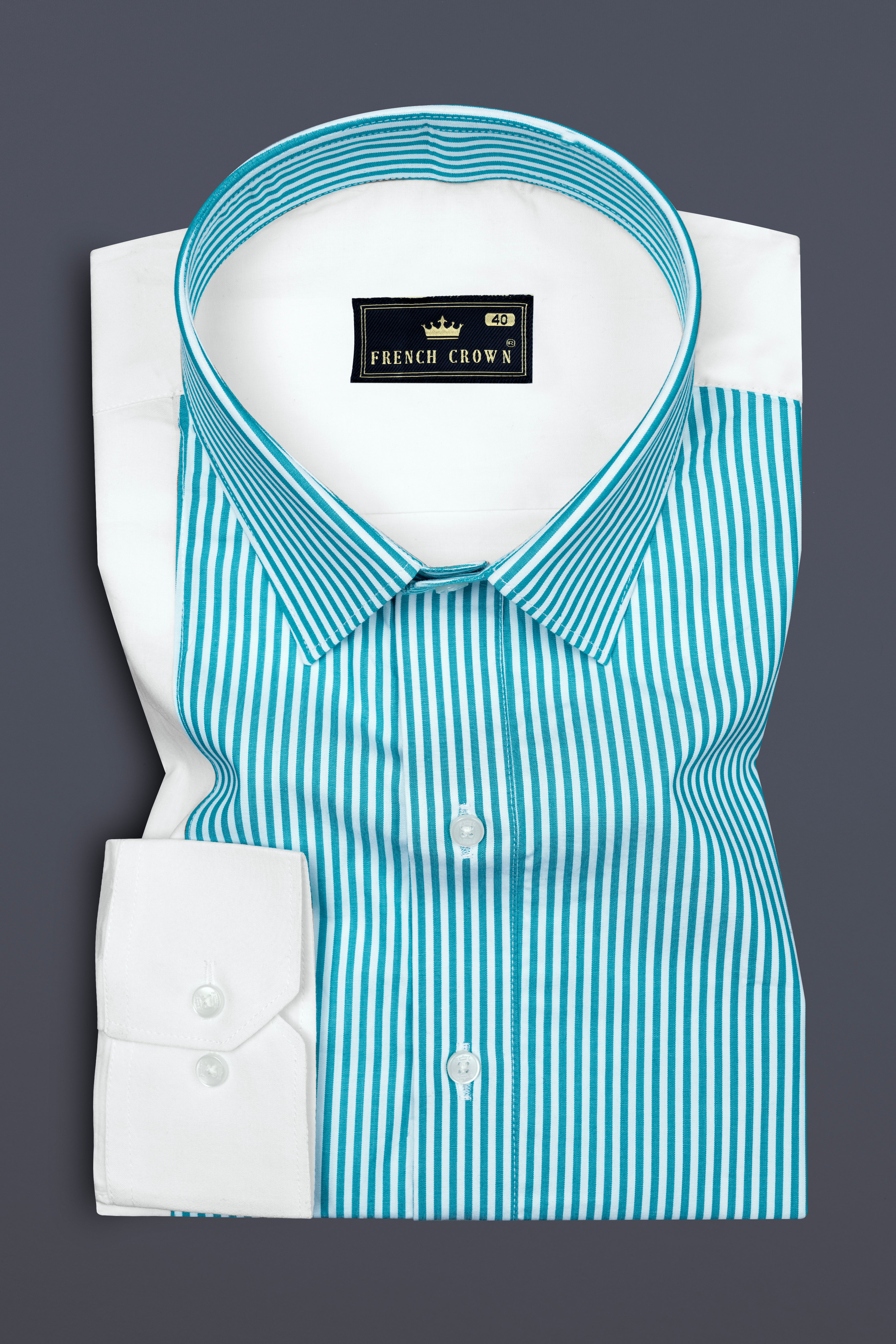 Cerulean Blue and Bright White Striped Super Soft Premium Cotton Designer Shirt 12712-P563-38, 12712-P563-H-38, 12712-P563-39, 12712-P563-39, 12712-P563-40, 12712-P563-40, 12712-P563-42, 12712-P563-42, 12712-P563-44, 12712-P563-44, 12712-P563-46, 12712-P563-46, 12712-P563-48, 12712-P563-48, 12712-P563-50, 12712-P563-50, 12712-P563-52, 12712-P563-52