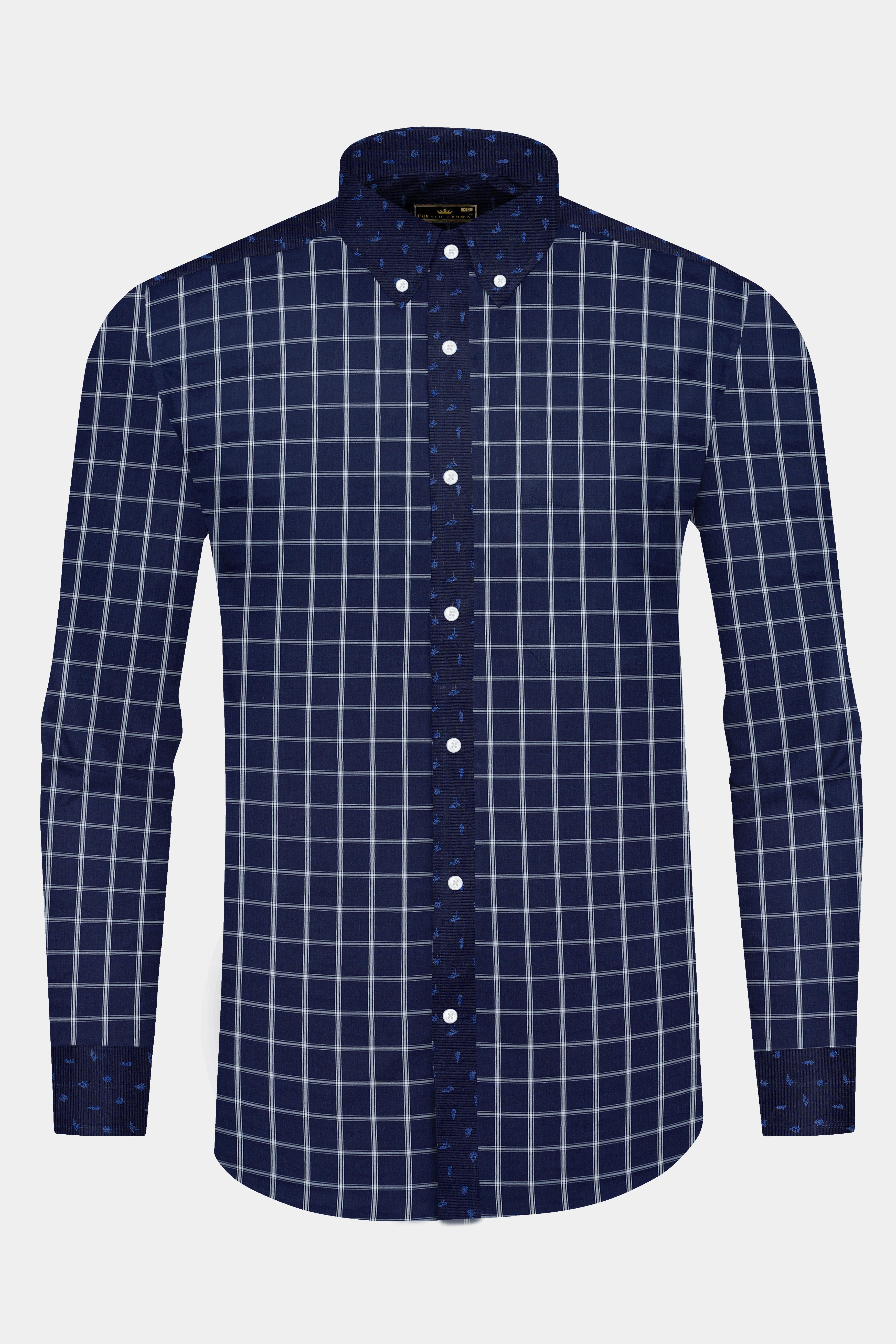 Mirage Blue checkered pattern Chambray Designer Shirt 12715-BD-P622-38, 12715-BD-P622-H-38, 12715-BD-P622-39, 12715-BD-P622-39, 12715-BD-P622-40, 12715-BD-P622-40, 12715-BD-P622-42, 12715-BD-P622-42, 12715-BD-P622-44, 12715-BD-P622-44, 12715-BD-P622-46, 12715-BD-P622-46, 12715-BD-P622-48, 12715-BD-P622-48, 12715-BD-P622-50, 12715-BD-P622-50, 12715-BD-P622-52, 12715-BD-P622-52