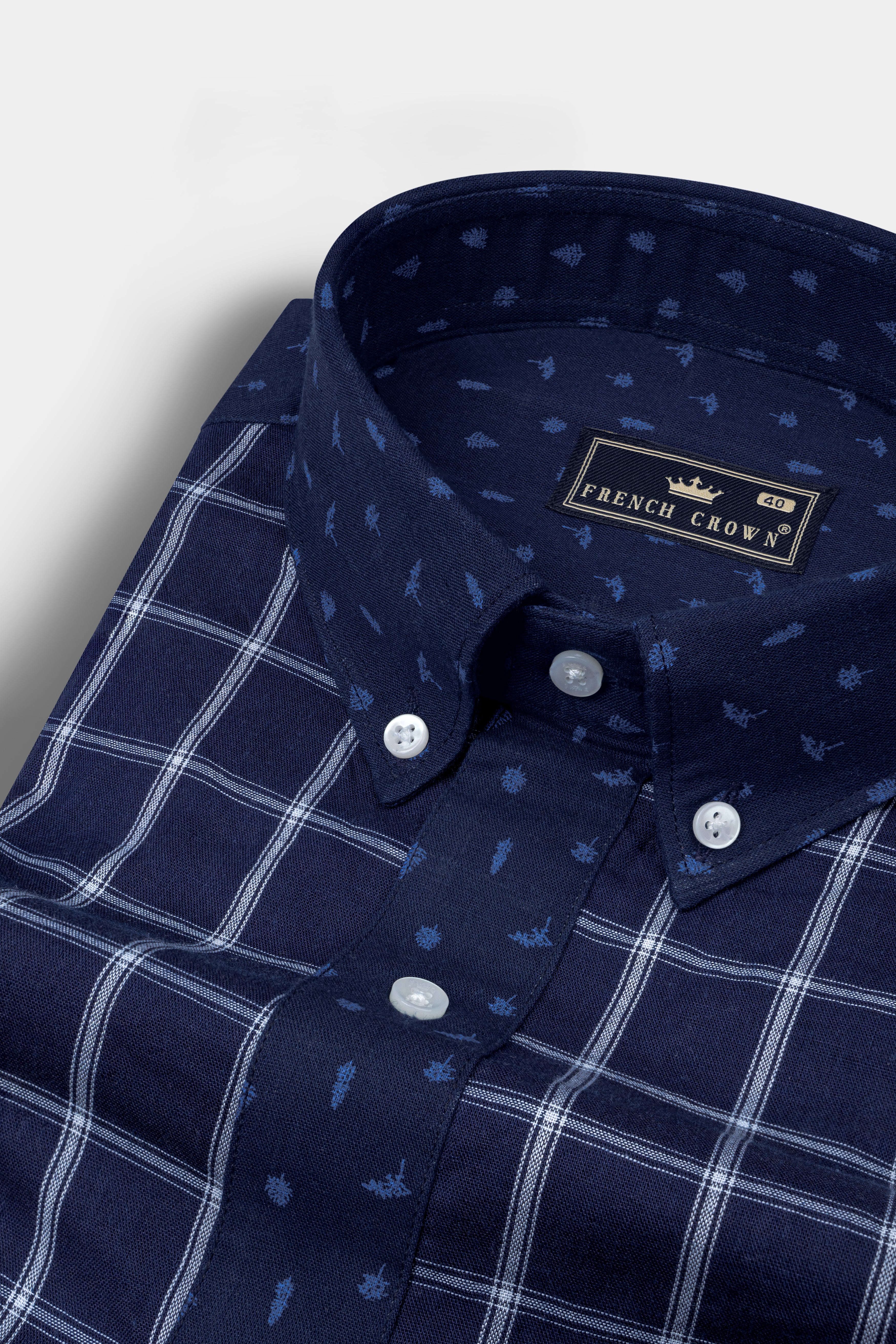 Mirage Blue checkered pattern Chambray Designer Shirt 12715-BD-P622-38, 12715-BD-P622-H-38, 12715-BD-P622-39, 12715-BD-P622-39, 12715-BD-P622-40, 12715-BD-P622-40, 12715-BD-P622-42, 12715-BD-P622-42, 12715-BD-P622-44, 12715-BD-P622-44, 12715-BD-P622-46, 12715-BD-P622-46, 12715-BD-P622-48, 12715-BD-P622-48, 12715-BD-P622-50, 12715-BD-P622-50, 12715-BD-P622-52, 12715-BD-P622-52