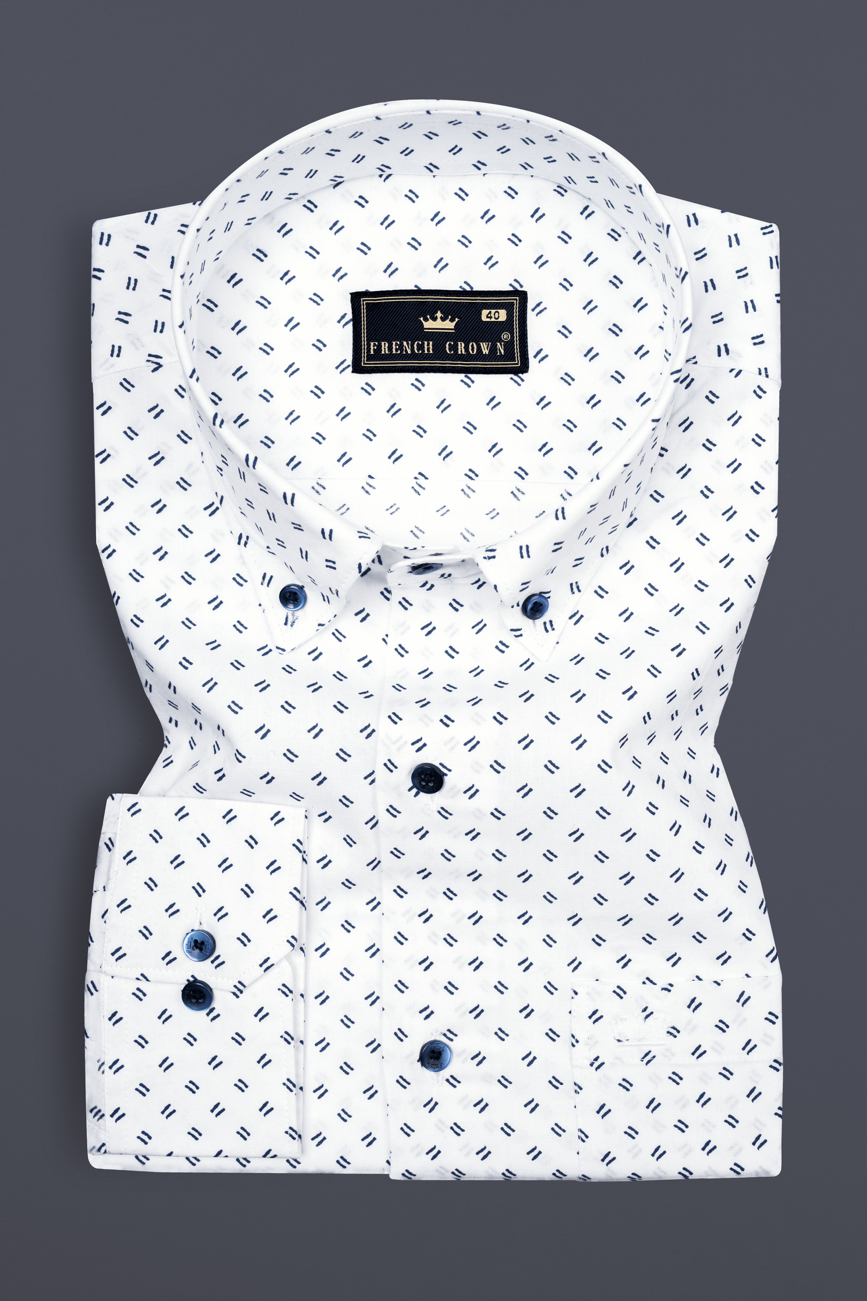 Bright White and Zodiac Blue Print Super Soft Premium Cotton Shirt 12719-BD-BLE-38, 12719-BD-BLE-H-38, 12719-BD-BLE-39, 12719-BD-BLE-39, 12719-BD-BLE-40, 12719-BD-BLE-40, 12719-BD-BLE-42, 12719-BD-BLE-42, 12719-BD-BLE-44, 12719-BD-BLE-44, 12719-BD-BLE-46, 12719-BD-BLE-46, 12719-BD-BLE-48, 12719-BD-BLE-48, 12719-BD-BLE-50, 12719-BD-BLE-50, 12719-BD-BLE-52, 12719-BD-BLE-52
