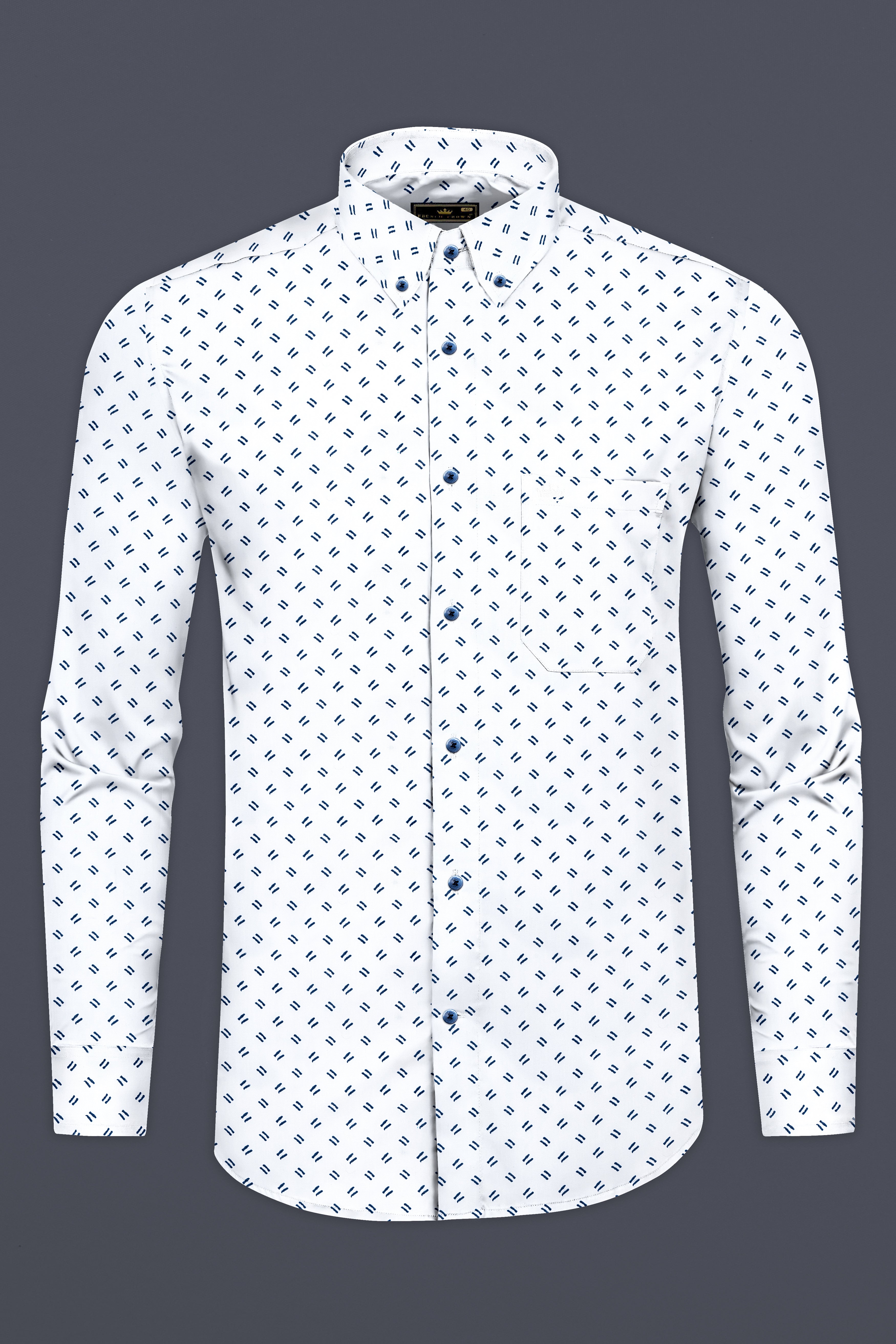 Bright White and Zodiac Blue Print Super Soft Premium Cotton Shirt 12719-BD-BLE-38, 12719-BD-BLE-H-38, 12719-BD-BLE-39, 12719-BD-BLE-39, 12719-BD-BLE-40, 12719-BD-BLE-40, 12719-BD-BLE-42, 12719-BD-BLE-42, 12719-BD-BLE-44, 12719-BD-BLE-44, 12719-BD-BLE-46, 12719-BD-BLE-46, 12719-BD-BLE-48, 12719-BD-BLE-48, 12719-BD-BLE-50, 12719-BD-BLE-50, 12719-BD-BLE-52, 12719-BD-BLE-52
