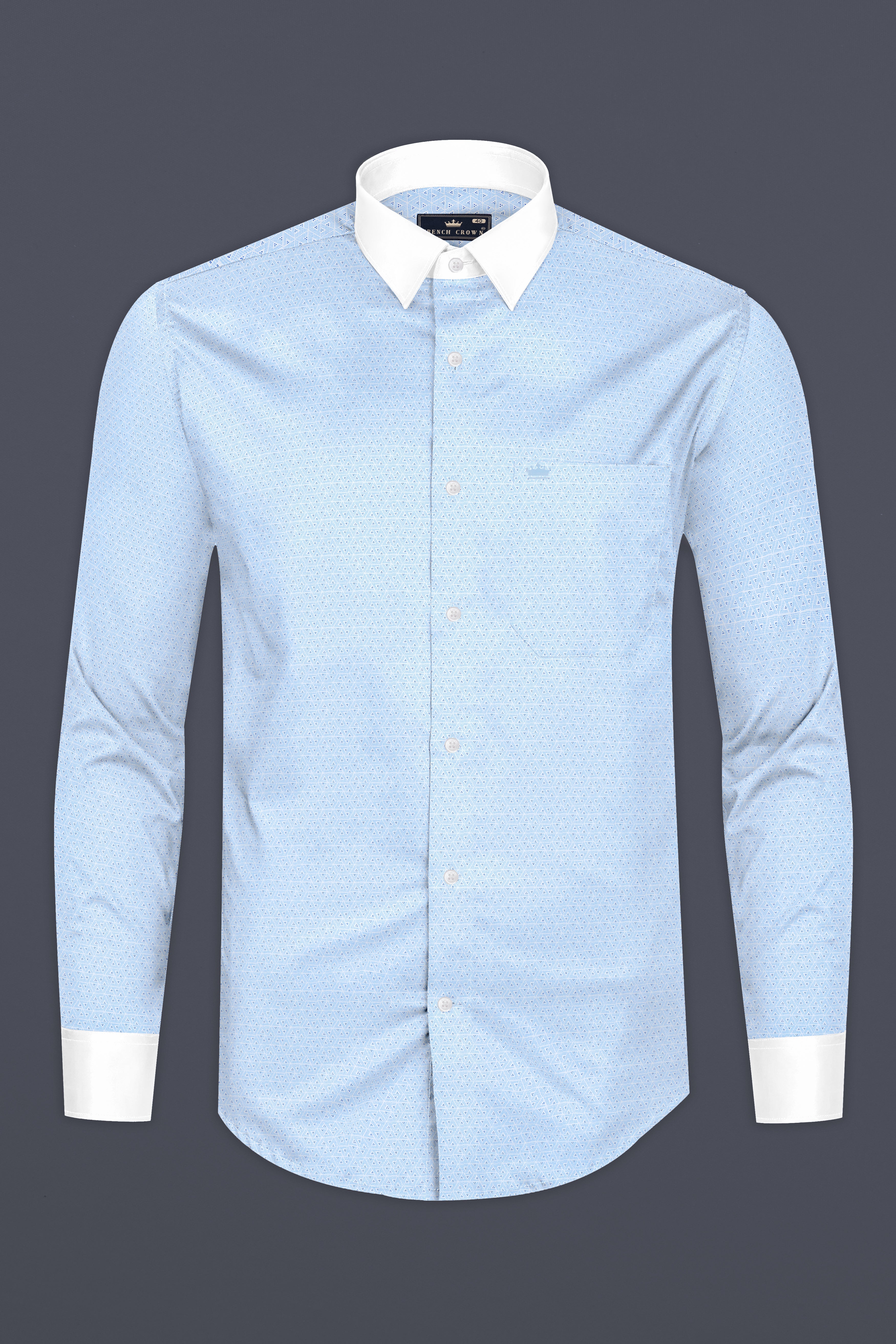 Glacier Blue Print Super Soft Premium Cotton Shirt 12720-WCC-38, 12720-WCC-H-38, 12720-WCC-39, 12720-WCC-39, 12720-WCC-40, 12720-WCC-40, 12720-WCC-42, 12720-WCC-42, 12720-WCC-44, 12720-WCC-44, 12720-WCC-46, 12720-WCC-46, 12720-WCC-48, 12720-WCC-48, 12720-WCC-50, 12720-WCC-50, 12720-WCC-52, 12720-WCC-52