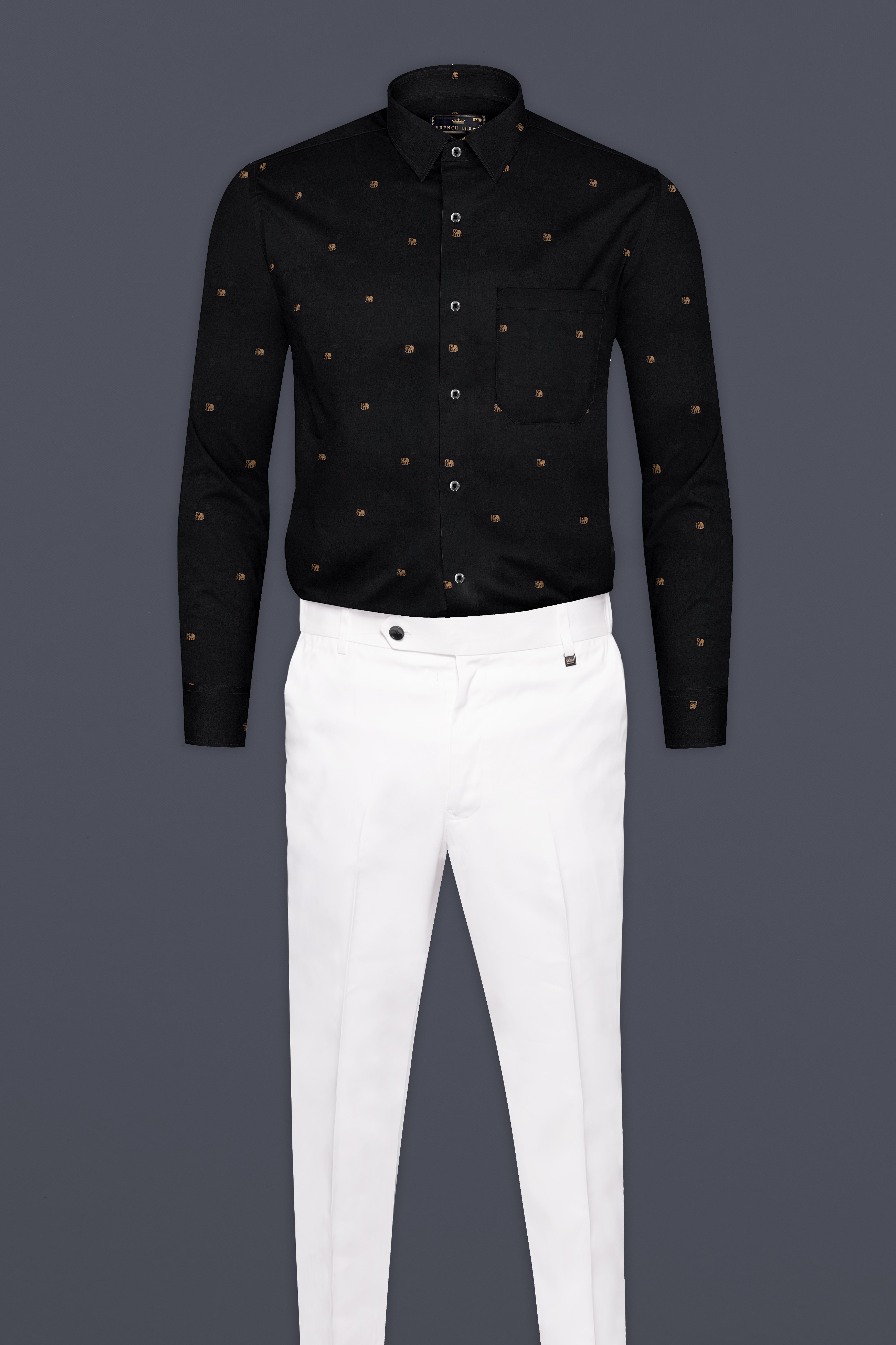 Jade Black Elephant Butta Printed Jacquard Textured Shirt 12724-BLK-38, 12724-BLK-H-38, 12724-BLK-39, 12724-BLK-39, 12724-BLK-40, 12724-BLK-40, 12724-BLK-42, 12724-BLK-42, 12724-BLK-44, 12724-BLK-44, 12724-BLK-46, 12724-BLK-46, 12724-BLK-48, 12724-BLK-48, 12724-BLK-50, 12724-BLK-50, 12724-BLK-52, 12724-BLK-52