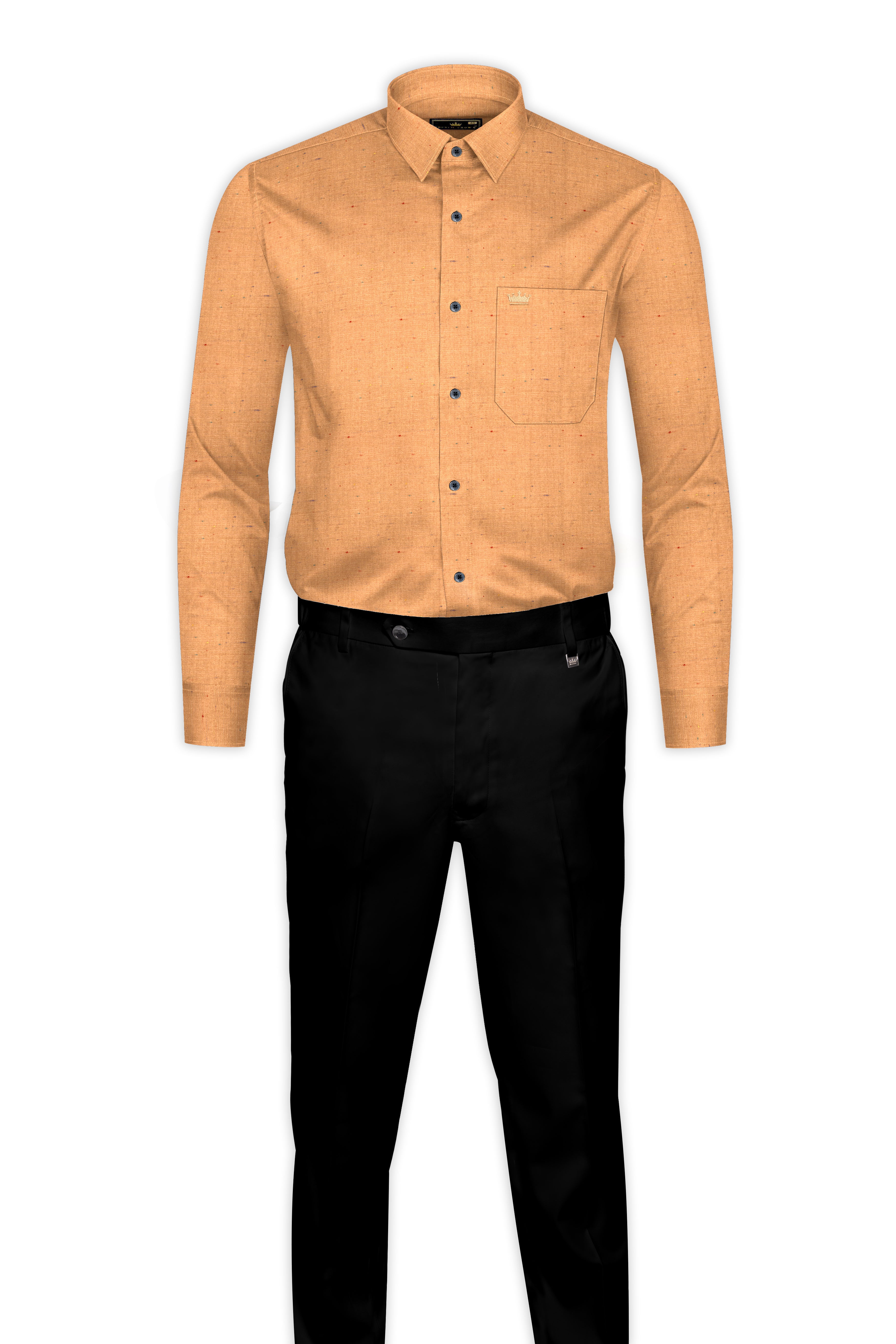 Persian Orange Textured Chambray Premium Giza Cotton Shirt 12730-BLK-38, 12730-BLK-H-38, 12730-BLK-39, 12730-BLK-39, 12730-BLK-40, 12730-BLK-40, 12730-BLK-42, 12730-BLK-42, 12730-BLK-44, 12730-BLK-44, 12730-BLK-46, 12730-BLK-46, 12730-BLK-48, 12730-BLK-48, 12730-BLK-50, 12730-BLK-50, 12730-BLK-52, 12730-BLK-52