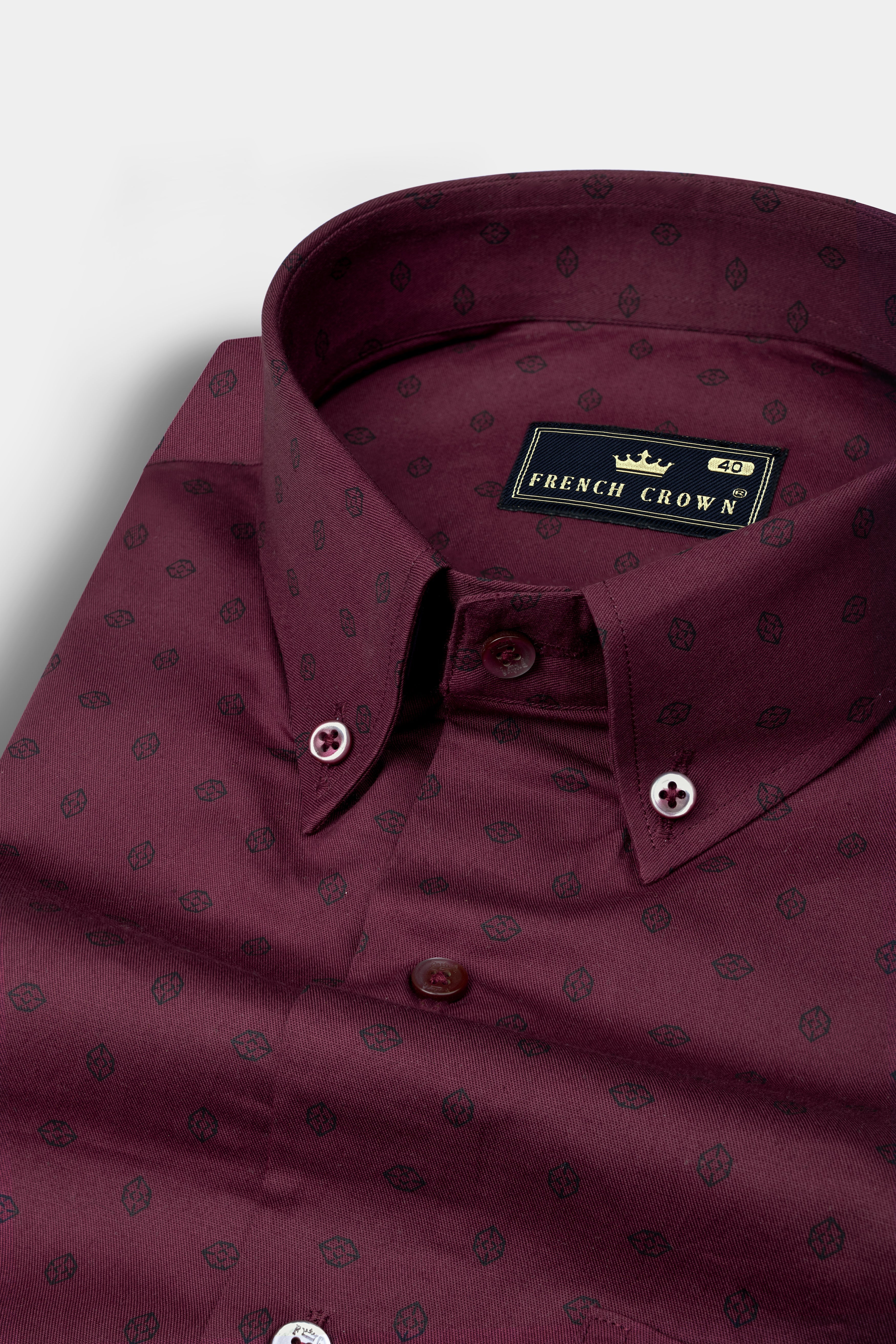 Tawny Maroon Printed Poplin Giza Cotton Shirt 12732-BD-MN-38, 12732-BD-MN-H-38, 12732-BD-MN-39, 12732-BD-MN-39, 12732-BD-MN-40, 12732-BD-MN-40, 12732-BD-MN-42, 12732-BD-MN-42, 12732-BD-MN-44, 12732-BD-MN-44, 12732-BD-MN-46, 12732-BD-MN-46, 12732-BD-MN-48, 12732-BD-MN-48, 12732-BD-MN-50, 12732-BD-MN-50, 12732-BD-MN-52, 12732-BD-MN-52