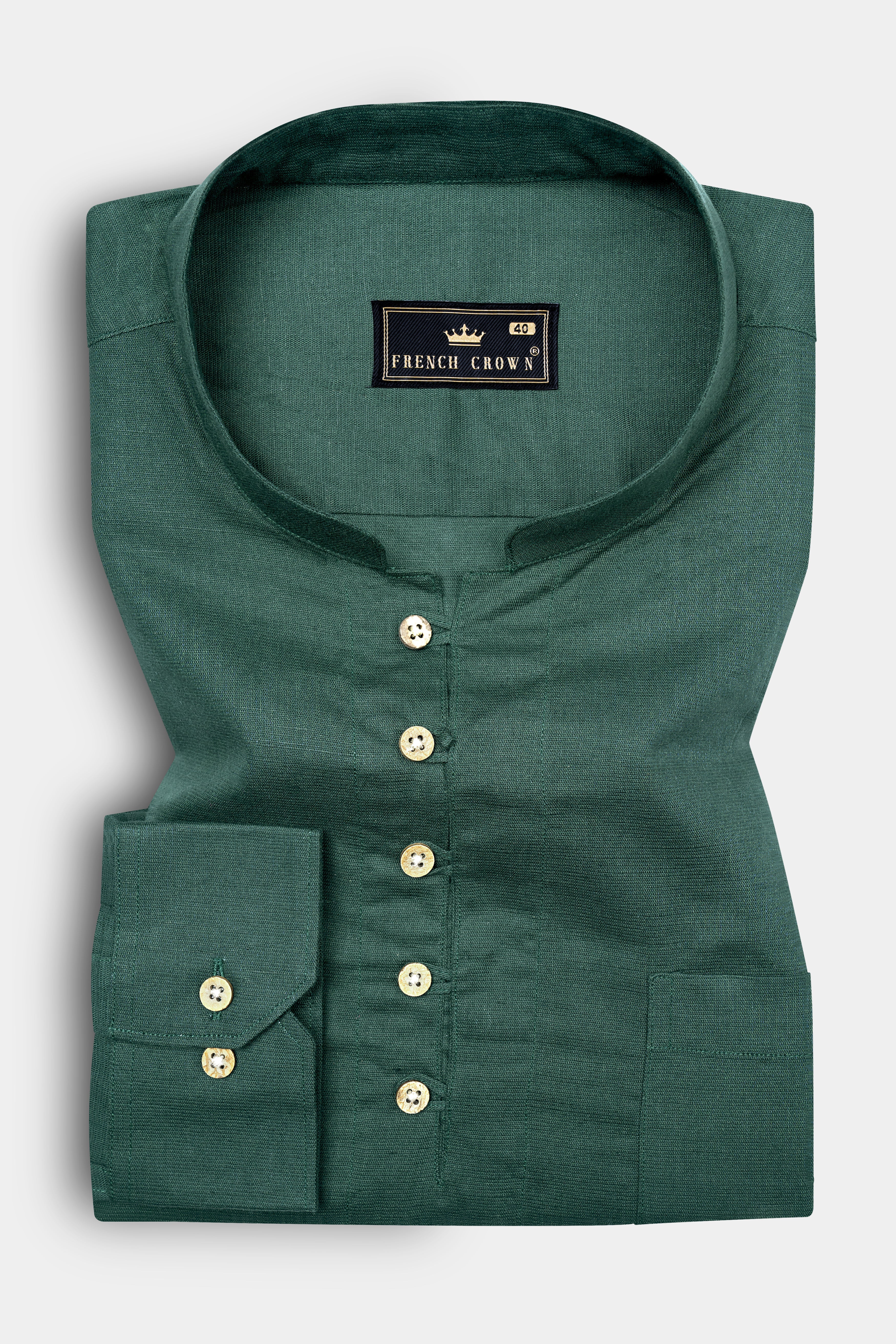 Everglade Green Luxurious Linen Kurta Shirt 12733-KS-38, 12733-KS-H-38, 12733-KS-39, 12733-KS-39, 12733-KS-40, 12733-KS-40, 12733-KS-42, 12733-KS-42, 12733-KS-44, 12733-KS-44, 12733-KS-46, 12733-KS-46, 12733-KS-48, 12733-KS-48, 12733-KS-50, 12733-KS-50, 12733-KS-52, 12733-KS-52