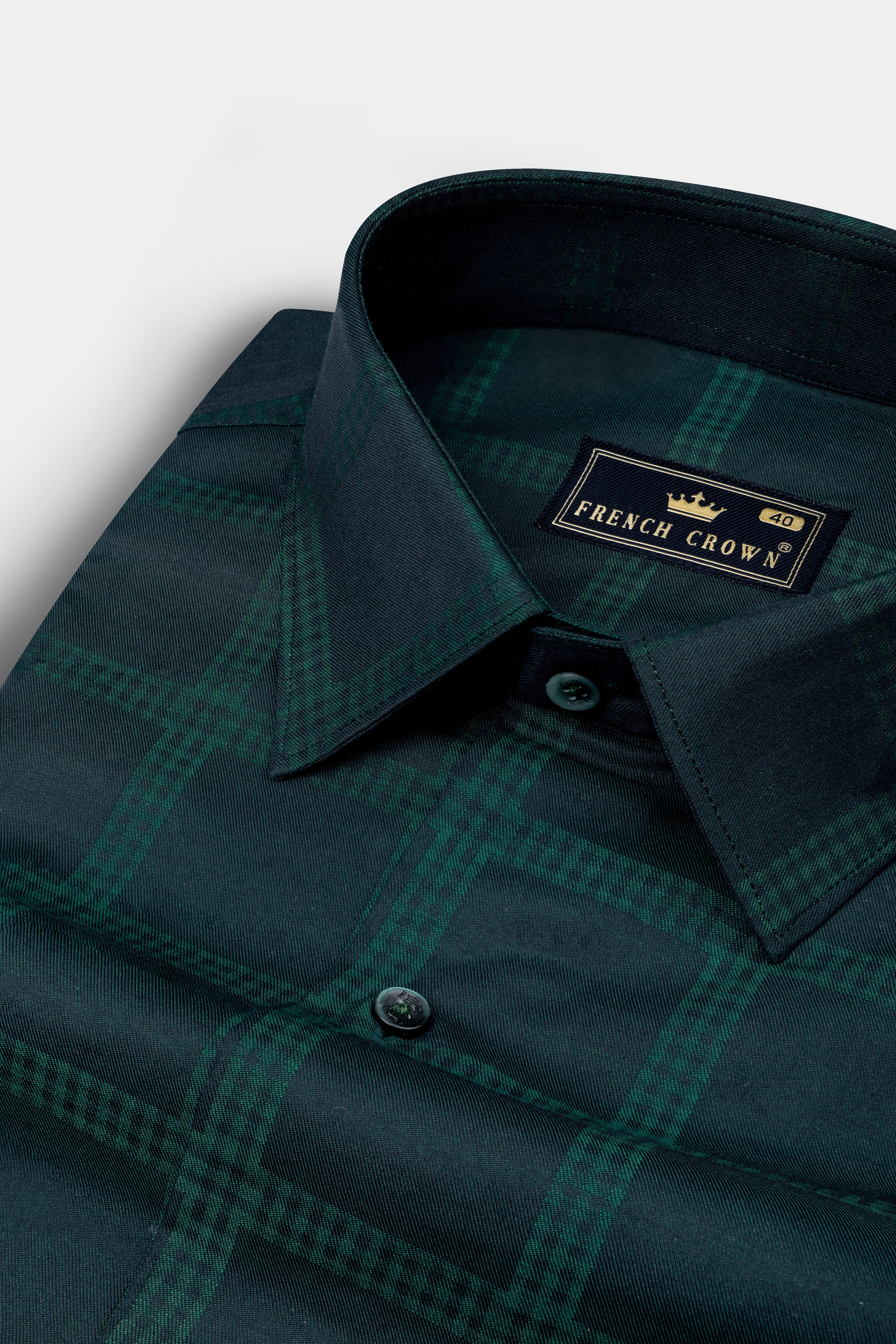 Daintree Green Windowpane Jacquard Textured Premium Giza Cotton Shirt 12734-GR-38, 12734-GR-H-38, 12734-GR-39, 12734-GR-39, 12734-GR-40, 12734-GR-40, 12734-GR-42, 12734-GR-42, 12734-GR-44, 12734-GR-44, 12734-GR-46, 12734-GR-46, 12734-GR-48, 12734-GR-48, 12734-GR-50, 12734-GR-50, 12734-GR-52, 12734-GR-52