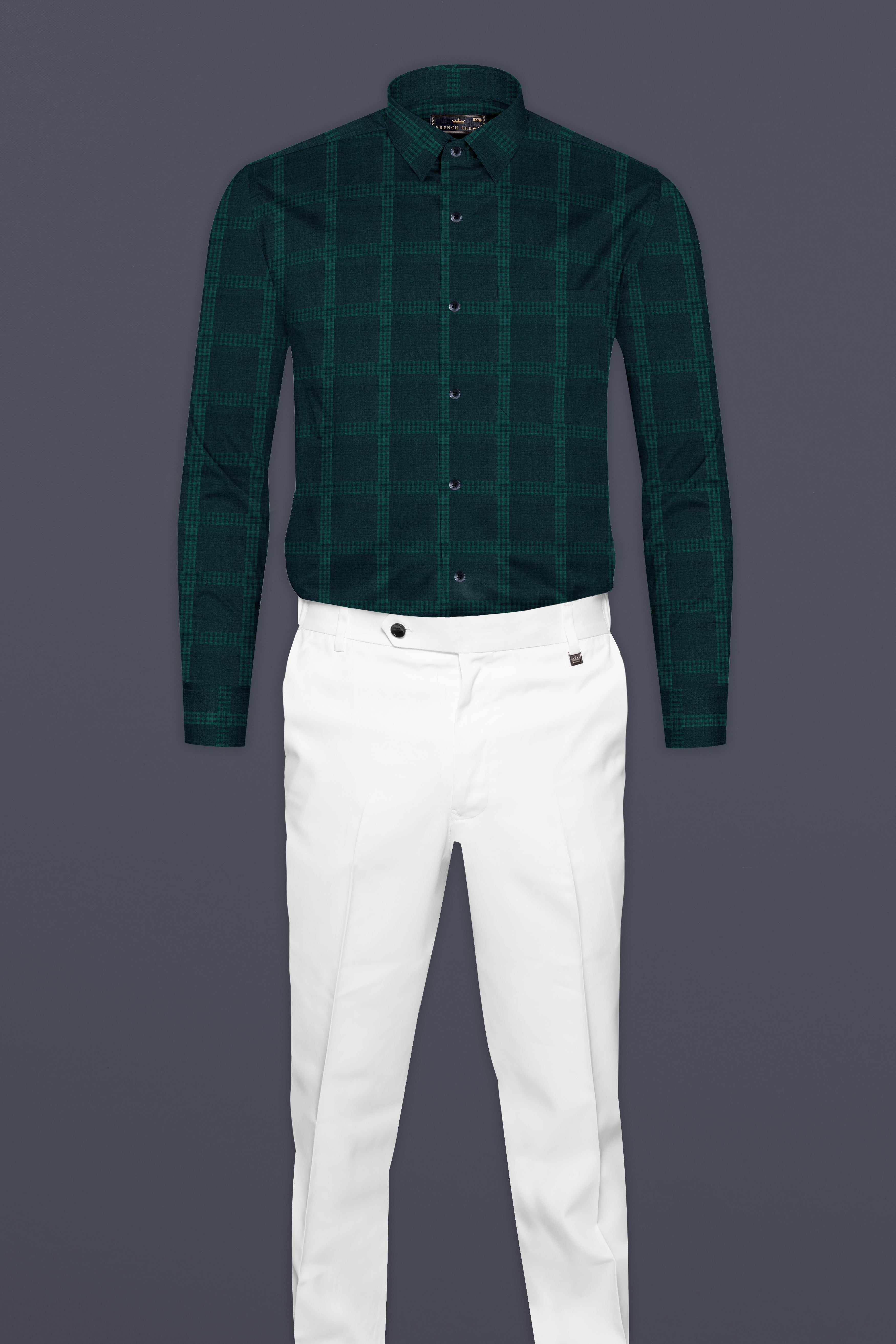 Daintree Green Windowpane Jacquard Textured Premium Giza Cotton Shirt 12734-GR-38, 12734-GR-H-38, 12734-GR-39, 12734-GR-39, 12734-GR-40, 12734-GR-40, 12734-GR-42, 12734-GR-42, 12734-GR-44, 12734-GR-44, 12734-GR-46, 12734-GR-46, 12734-GR-48, 12734-GR-48, 12734-GR-50, 12734-GR-50, 12734-GR-52, 12734-GR-52