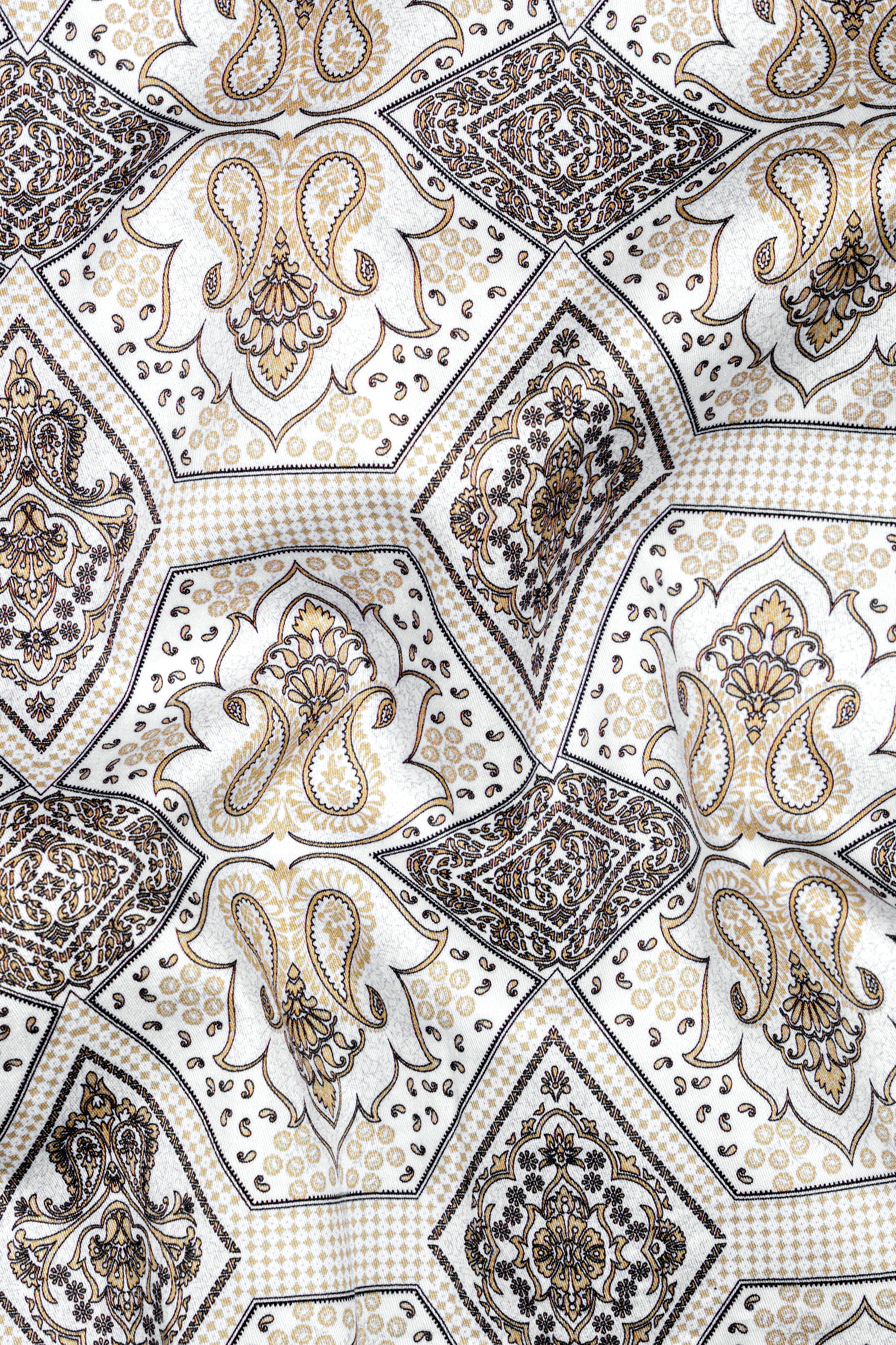 Ceramic White with Raffia Cream Printed Super Soft Premium Cotton Shirt 12735-38, 12735-H-38, 12735-39, 12735-39, 12735-40, 12735-40, 12735-42, 12735-42, 12735-44, 12735-44, 12735-46, 12735-46, 12735-48, 12735-48, 12735-50, 12735-50, 12735-52, 12735-52
