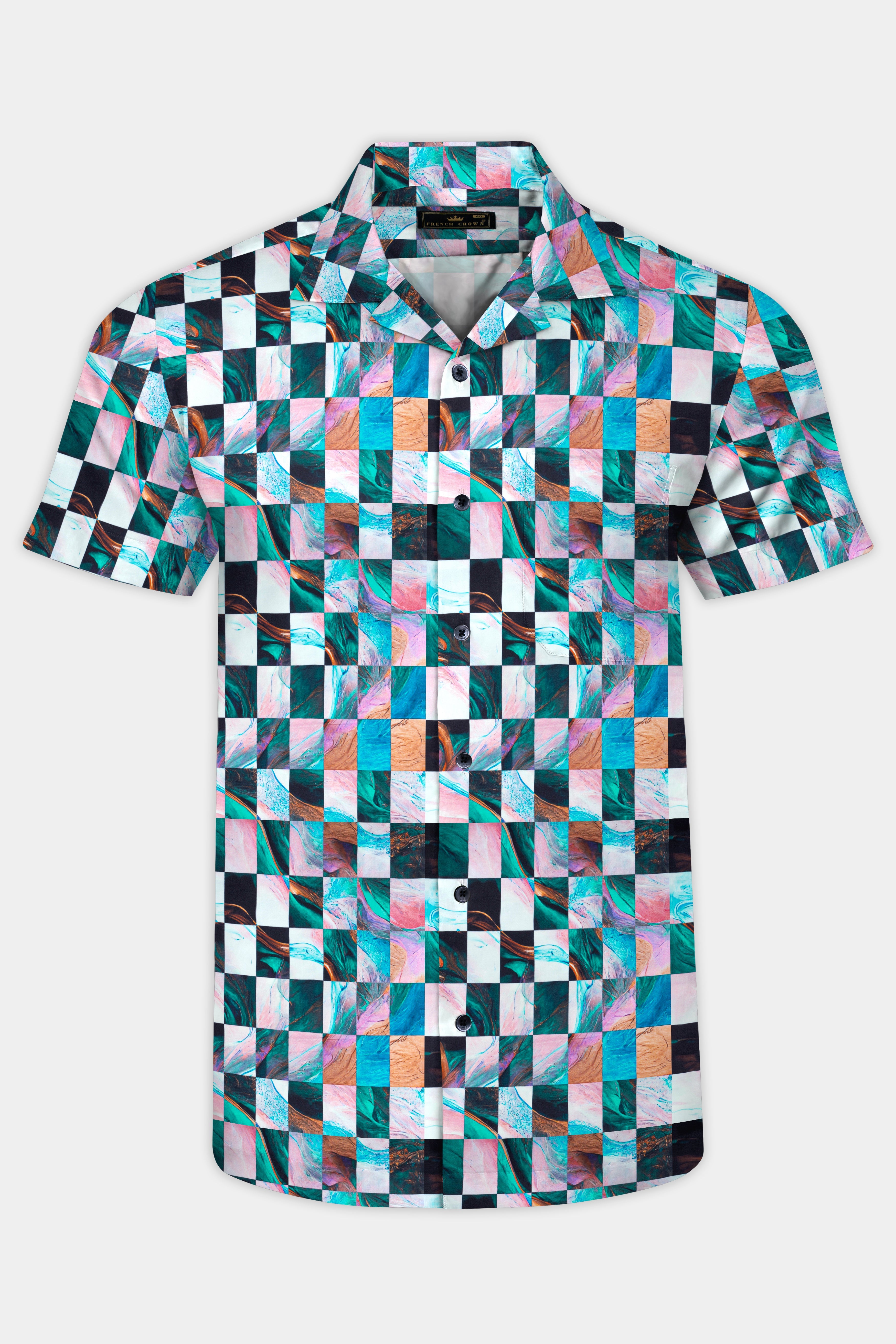 Ocean Blue Multicolour Plaid Super Soft Premium Cotton Shirt