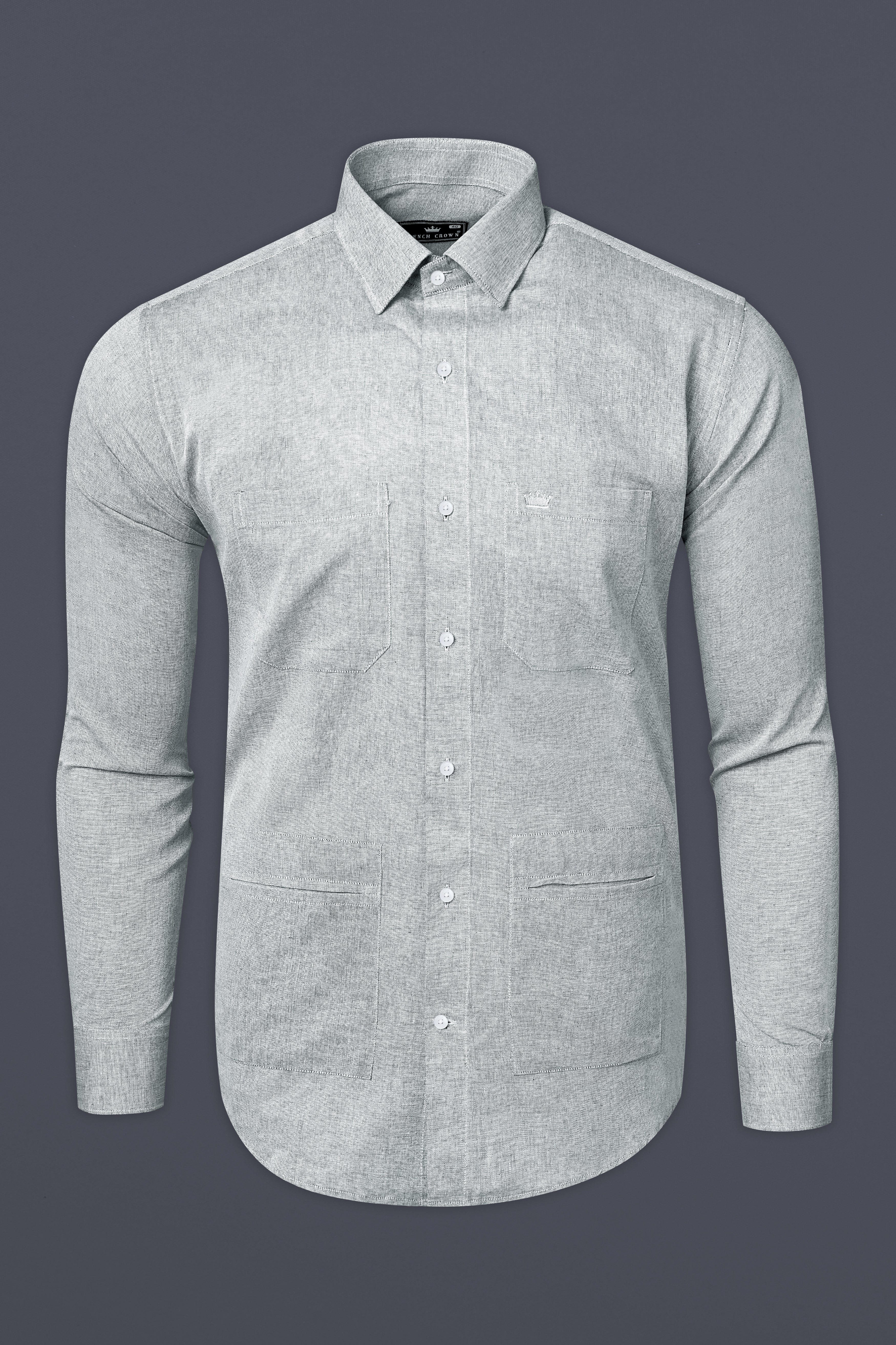 Loblolly Gray Royal Oxford Cotton Shirt 12741-P472-38, 12741-P472-H-38, 12741-P472-39, 12741-P472-39, 12741-P472-40, 12741-P472-40, 12741-P472-42, 12741-P472-42, 12741-P472-44, 12741-P472-44, 12741-P472-46, 12741-P472-46, 12741-P472-48, 12741-P472-48, 12741-P472-50, 12741-P472-50, 12741-P472-52, 12741-P472-52