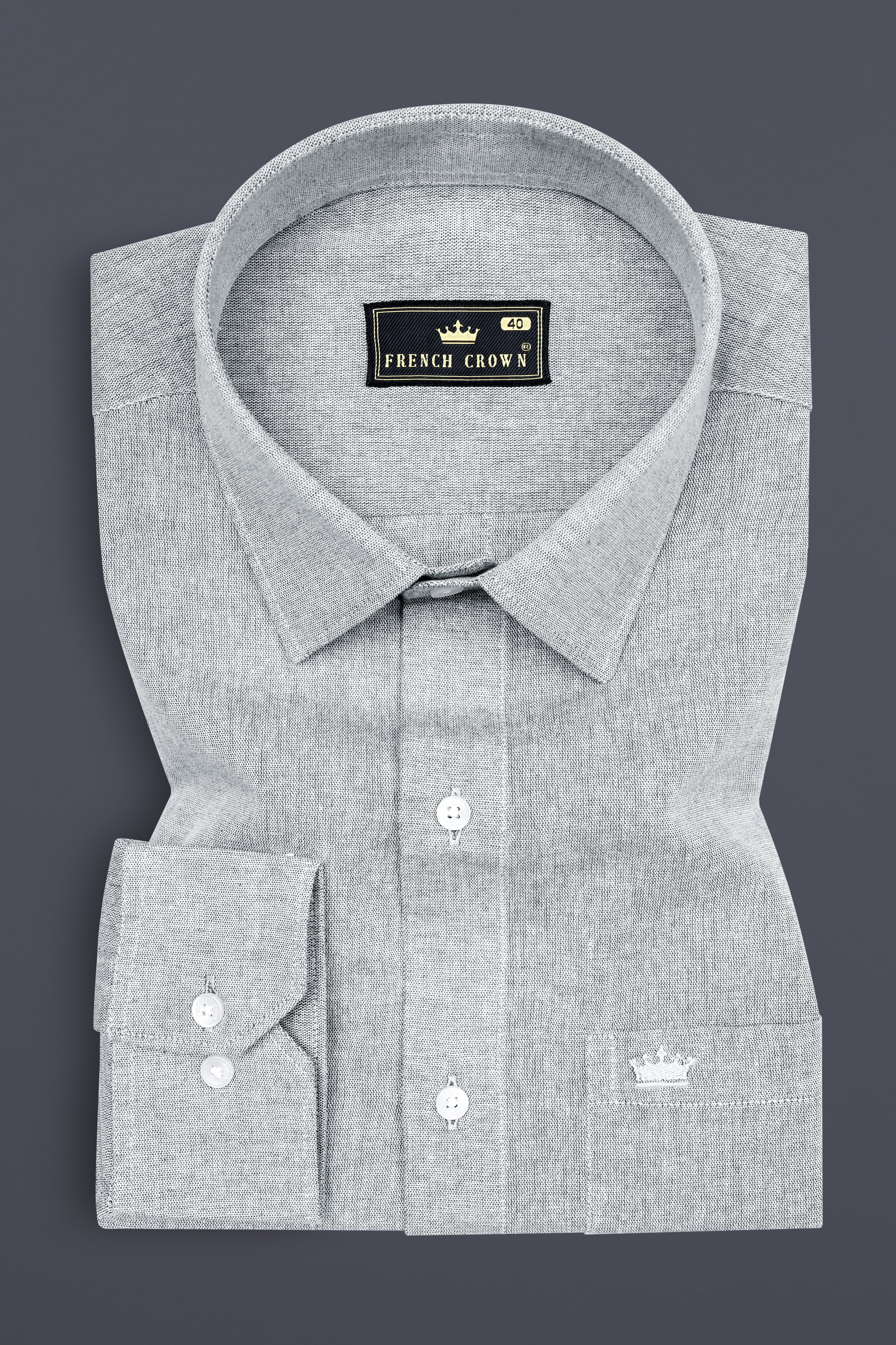 Loblolly Gray Royal Oxford Cotton Shirt 12741-P472-38, 12741-P472-H-38, 12741-P472-39, 12741-P472-39, 12741-P472-40, 12741-P472-40, 12741-P472-42, 12741-P472-42, 12741-P472-44, 12741-P472-44, 12741-P472-46, 12741-P472-46, 12741-P472-48, 12741-P472-48, 12741-P472-50, 12741-P472-50, 12741-P472-52, 12741-P472-52