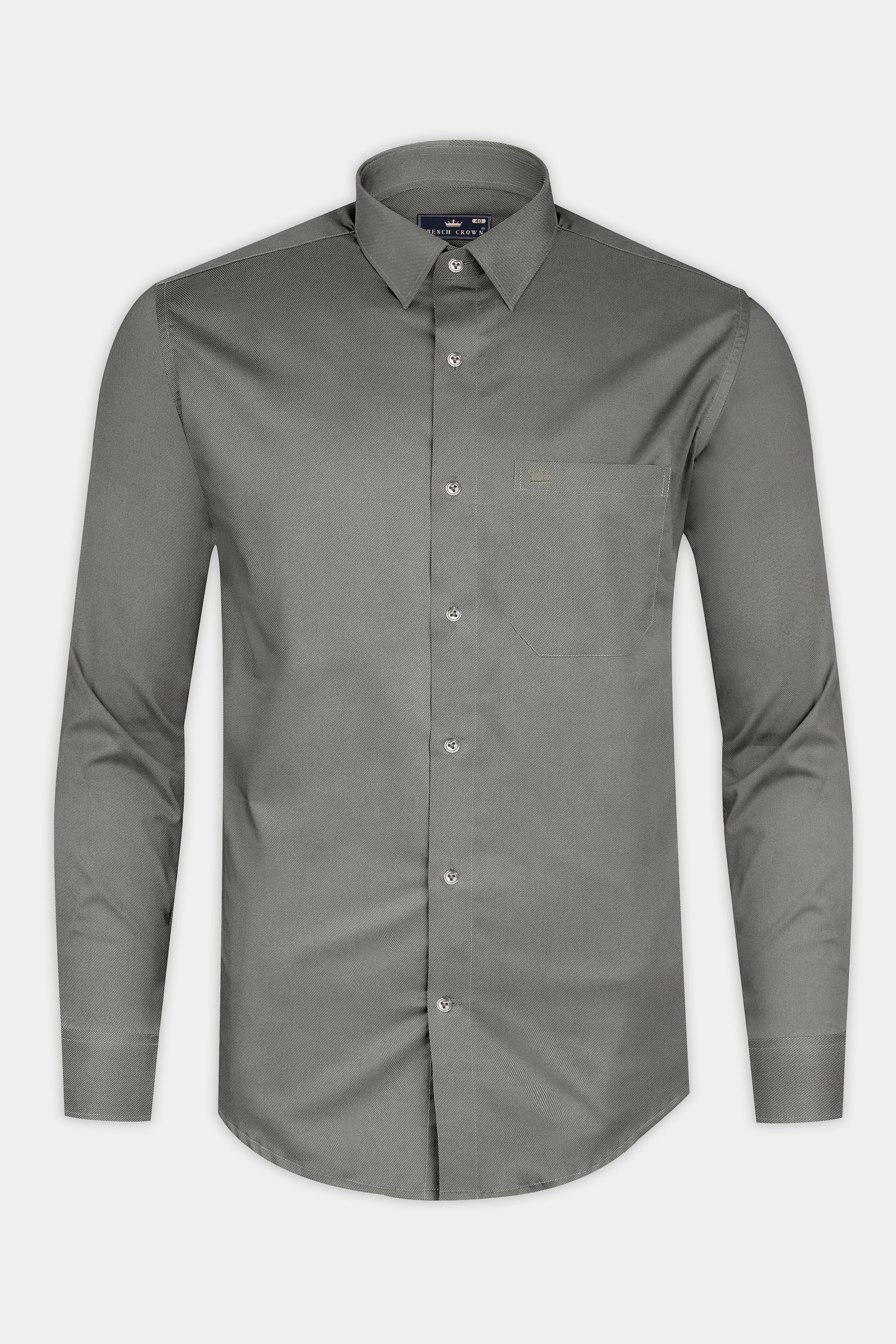 Mountain Gray Twill Cotton Shirt 12751-GRAY-38, 12751-GRAY-H-38, 12751-GRAY-39, 12751-GRAY-39, 12751-GRAY-40, 12751-GRAY-40, 12751-GRAY-42, 12751-GRAY-42, 12751-GRAY-44, 12751-GRAY-44, 12751-GRAY-46, 12751-GRAY-46, 12751-GRAY-48, 12751-GRAY-48, 12751-GRAY-50, 12751-GRAY-50, 12751-GRAY-52, 12751-GRAY-52