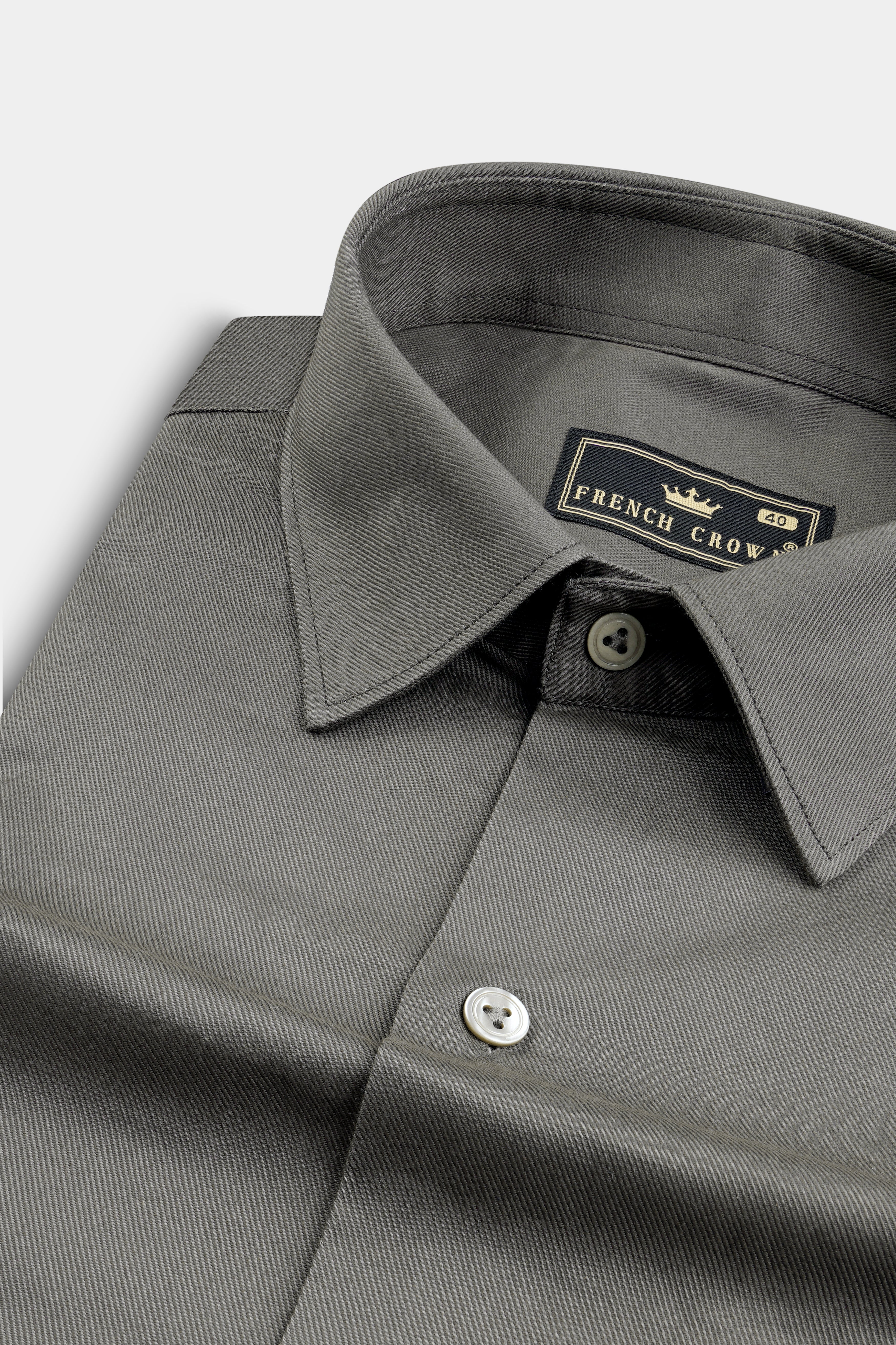 Mountain Gray Twill Cotton Shirt 12751-GRAY-38, 12751-GRAY-H-38, 12751-GRAY-39, 12751-GRAY-39, 12751-GRAY-40, 12751-GRAY-40, 12751-GRAY-42, 12751-GRAY-42, 12751-GRAY-44, 12751-GRAY-44, 12751-GRAY-46, 12751-GRAY-46, 12751-GRAY-48, 12751-GRAY-48, 12751-GRAY-50, 12751-GRAY-50, 12751-GRAY-52, 12751-GRAY-52