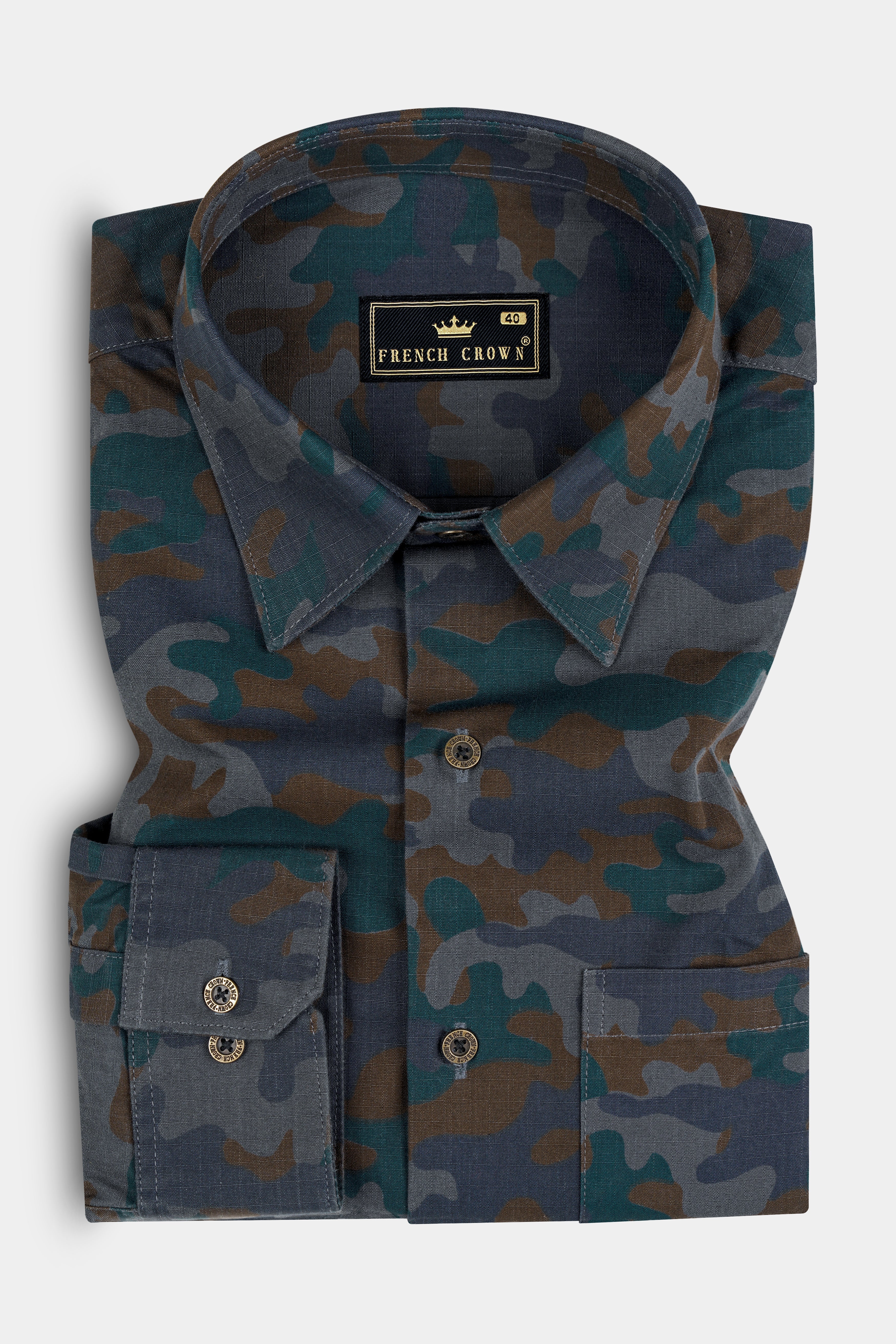 Spectra Green with Kabul Brown Camouflage Royal Oxford Shirt 12771-MB-38, 12771-MB-H-38, 12771-MB-39, 12771-MB-H-39, 12771-MB-40, 12771-MB-H-40, 12771-MB-42, 12771-MB-H-42, 12771-MB-44, 12771-MB-H-44, 12771-MB-46, 12771-MB-H-46, 12771-MB-48, 12771-MB-H-48, 12771-MB-50, 12771-MB-H-50, 12771-MB-52, 12771-MB-H-52