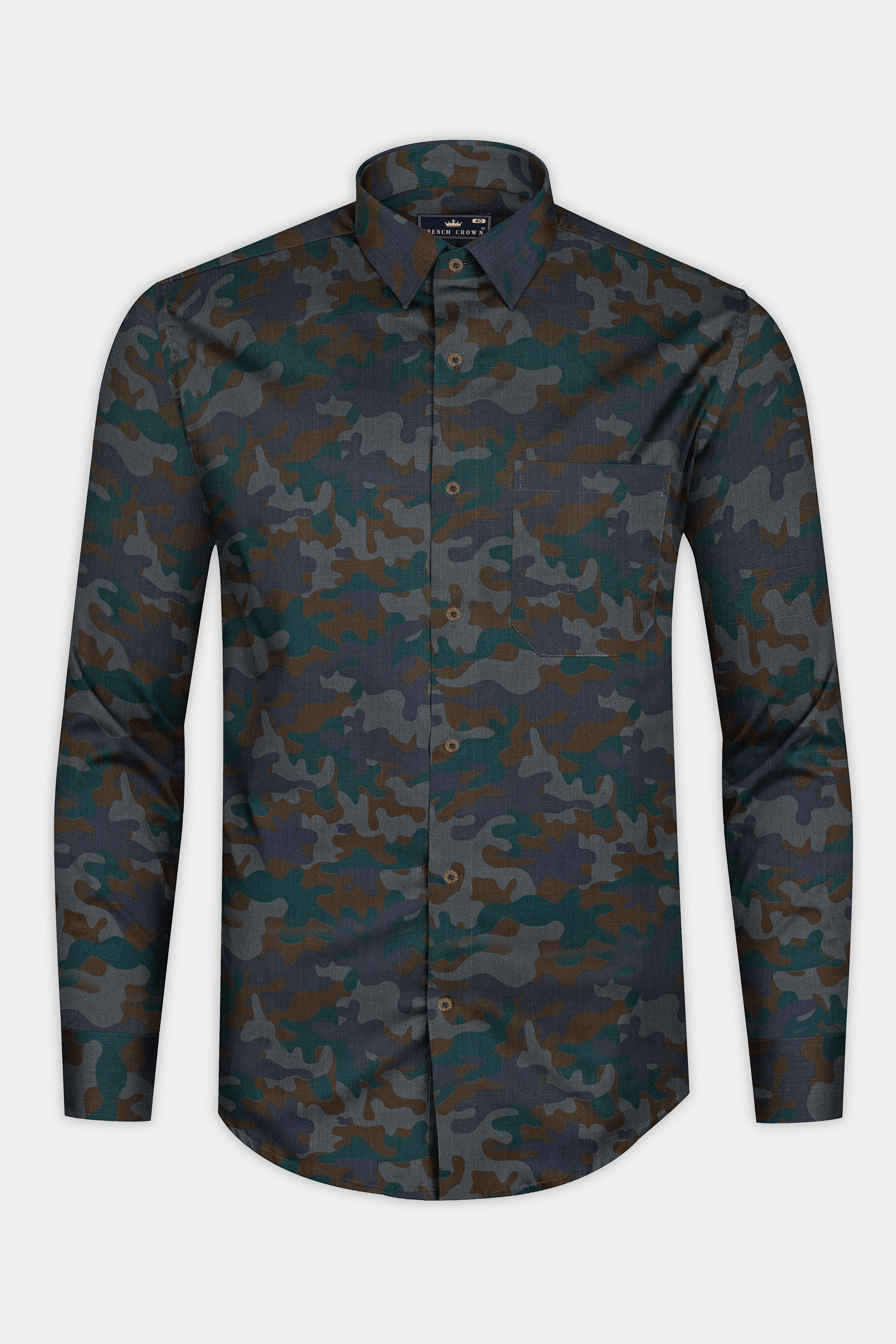 Spectra Green with Kabul Brown Camouflage Royal Oxford Shirt 12771-MB-38, 12771-MB-H-38, 12771-MB-39, 12771-MB-H-39, 12771-MB-40, 12771-MB-H-40, 12771-MB-42, 12771-MB-H-42, 12771-MB-44, 12771-MB-H-44, 12771-MB-46, 12771-MB-H-46, 12771-MB-48, 12771-MB-H-48, 12771-MB-50, 12771-MB-H-50, 12771-MB-52, 12771-MB-H-52
