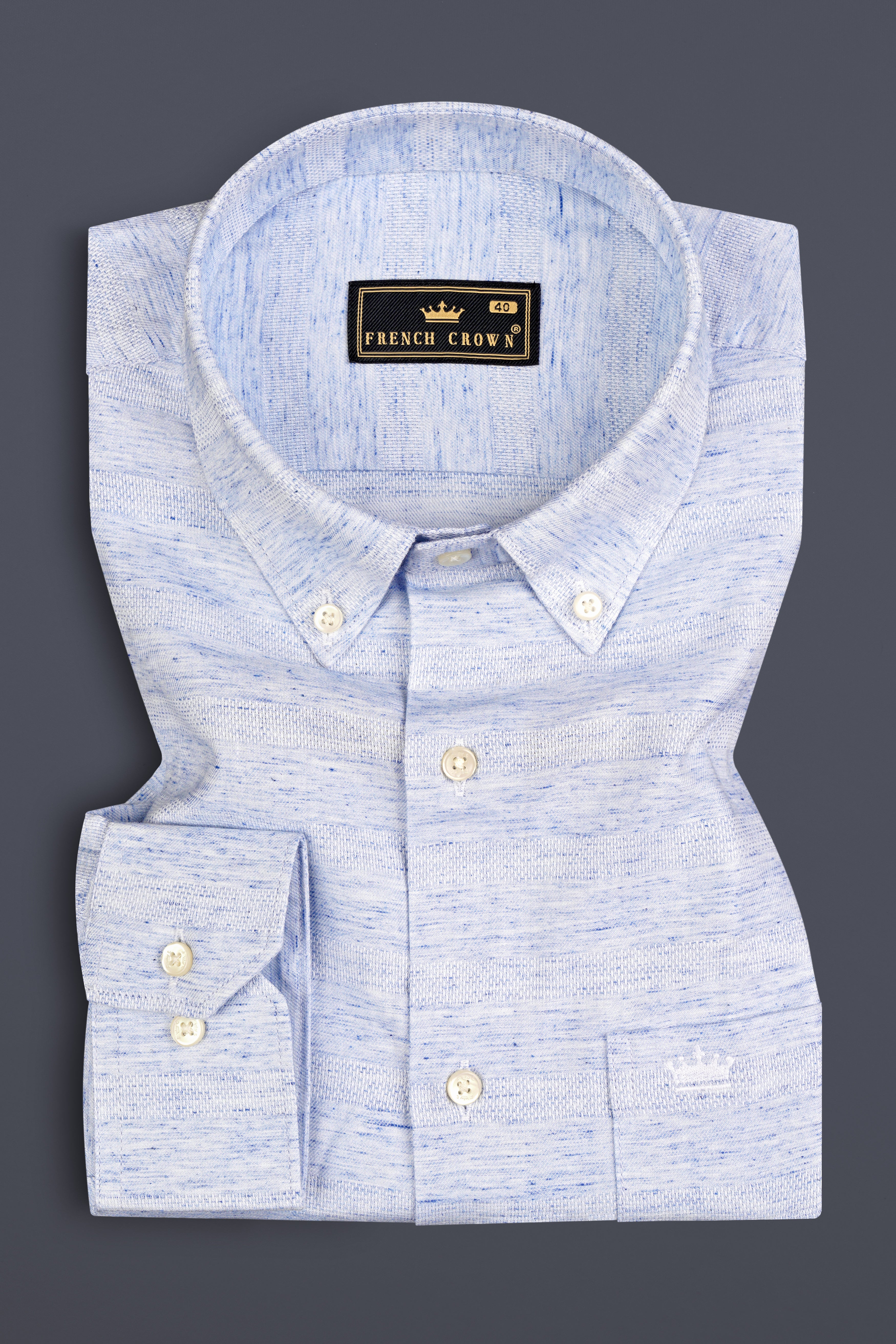 Periwinkle Blue Dobby Textured Premium Cotton Shirt 12775-BD-38, 12775-BD-H-38, 12775-BD-39, 12775-BD-H-39, 12775-BD-40, 12775-BD-H-40, 12775-BD-42, 12775-BD-H-42, 12775-BD-44, 12775-BD-H-44, 12775-BD-46, 12775-BD-H-46, 12775-BD-48, 12775-BD-H-48, 12775-BD-50, 12775-BD-H-50, 12775-BD-52, 12775-BD-H-52